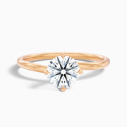 Adrianna Round Solitaire Moissanite Ring