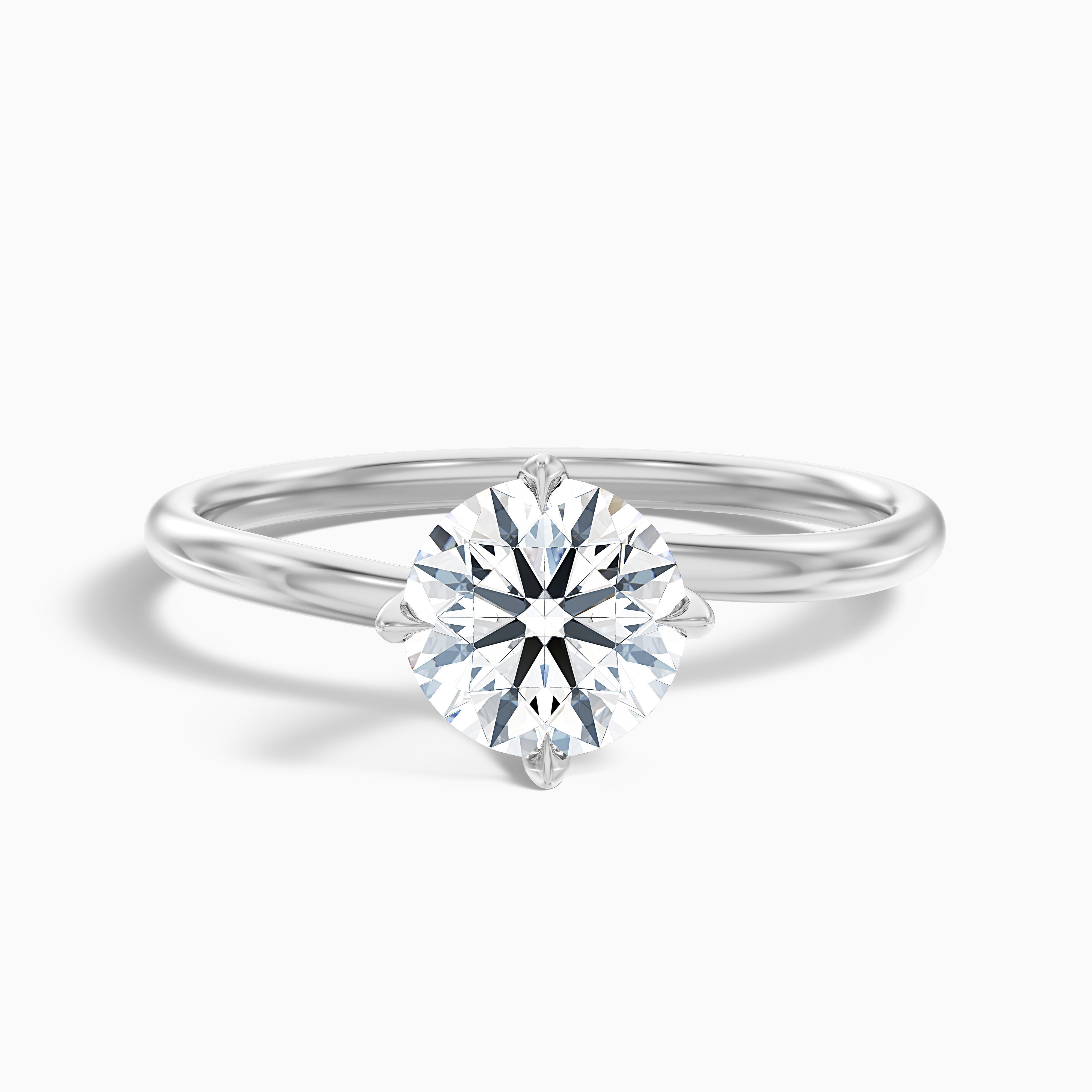 Adrianna Round Solitaire Moissanite Ring