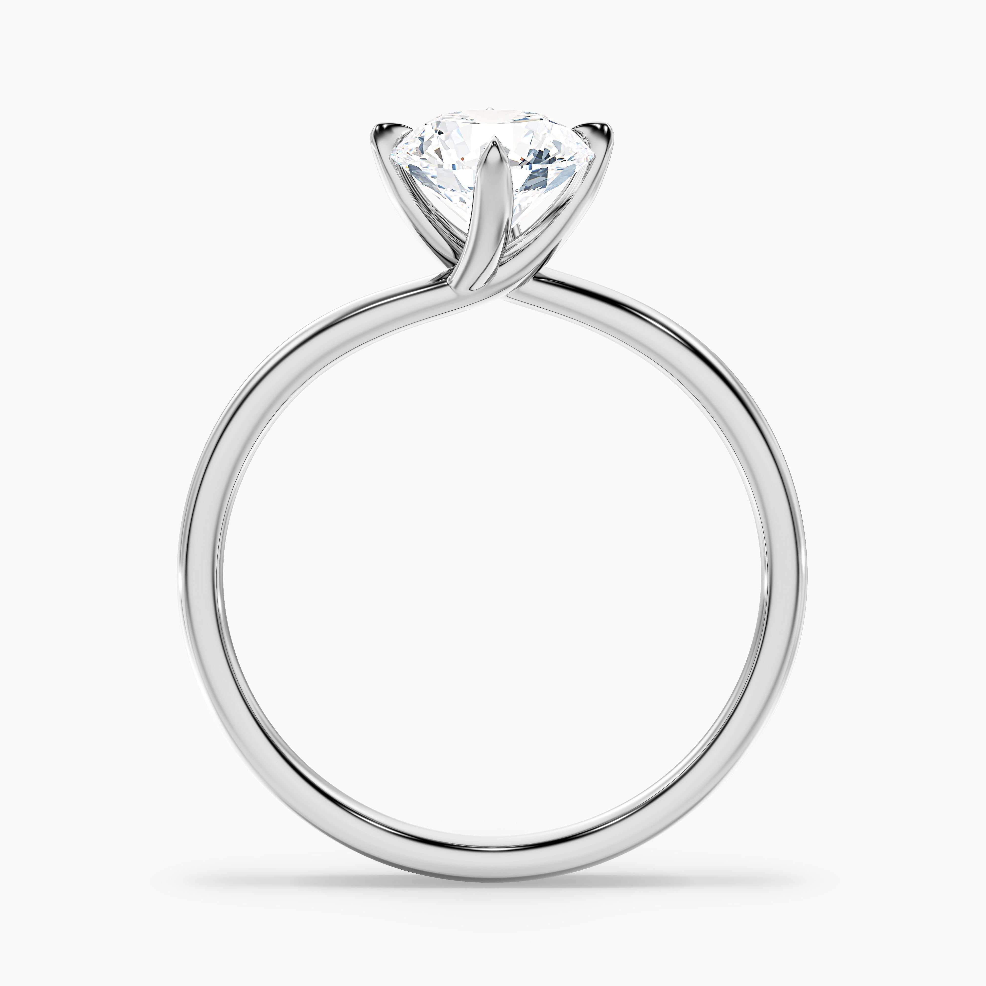 Adrianna Round Solitaire Moissanite Ring