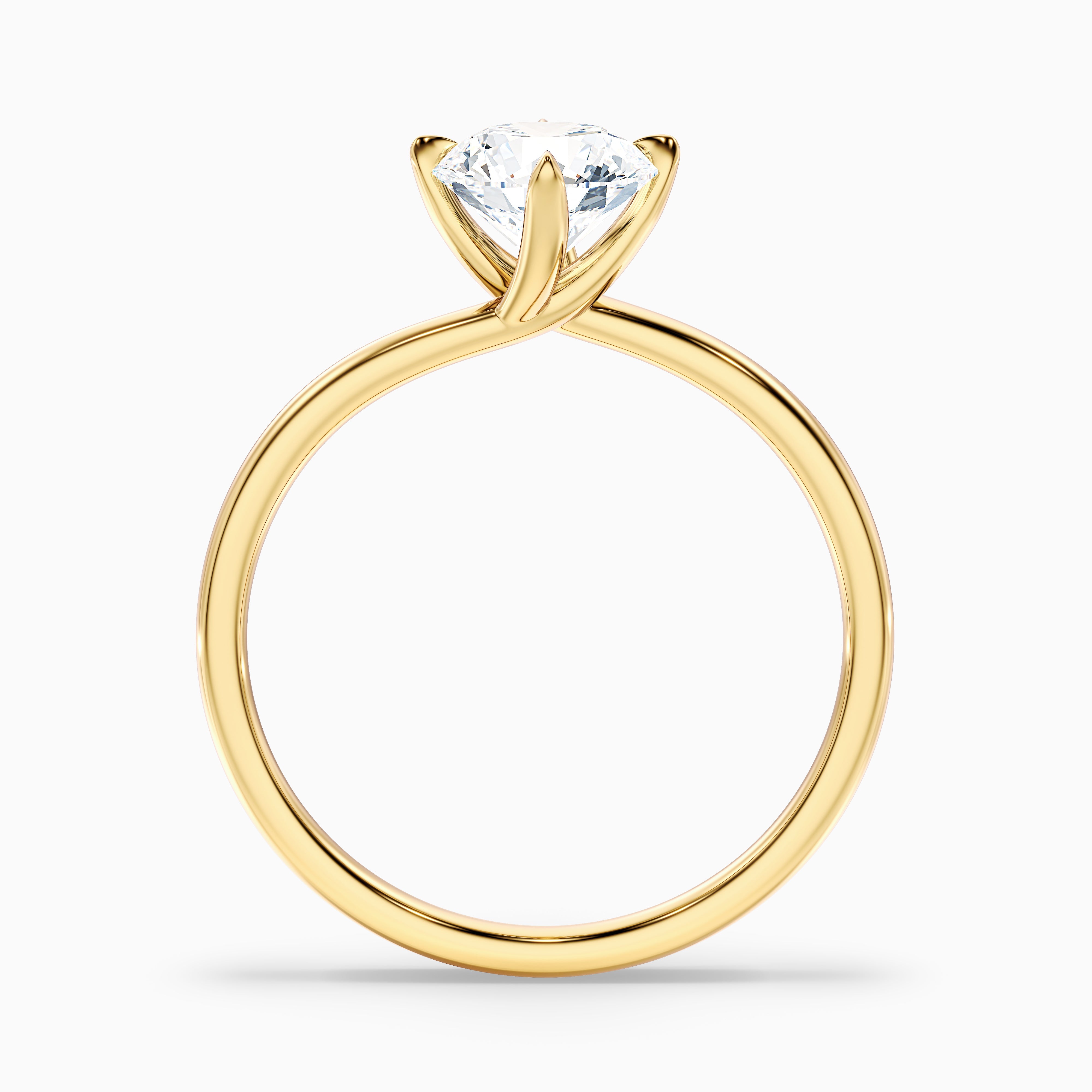 Adrianna Round Solitaire Moissanite Ring