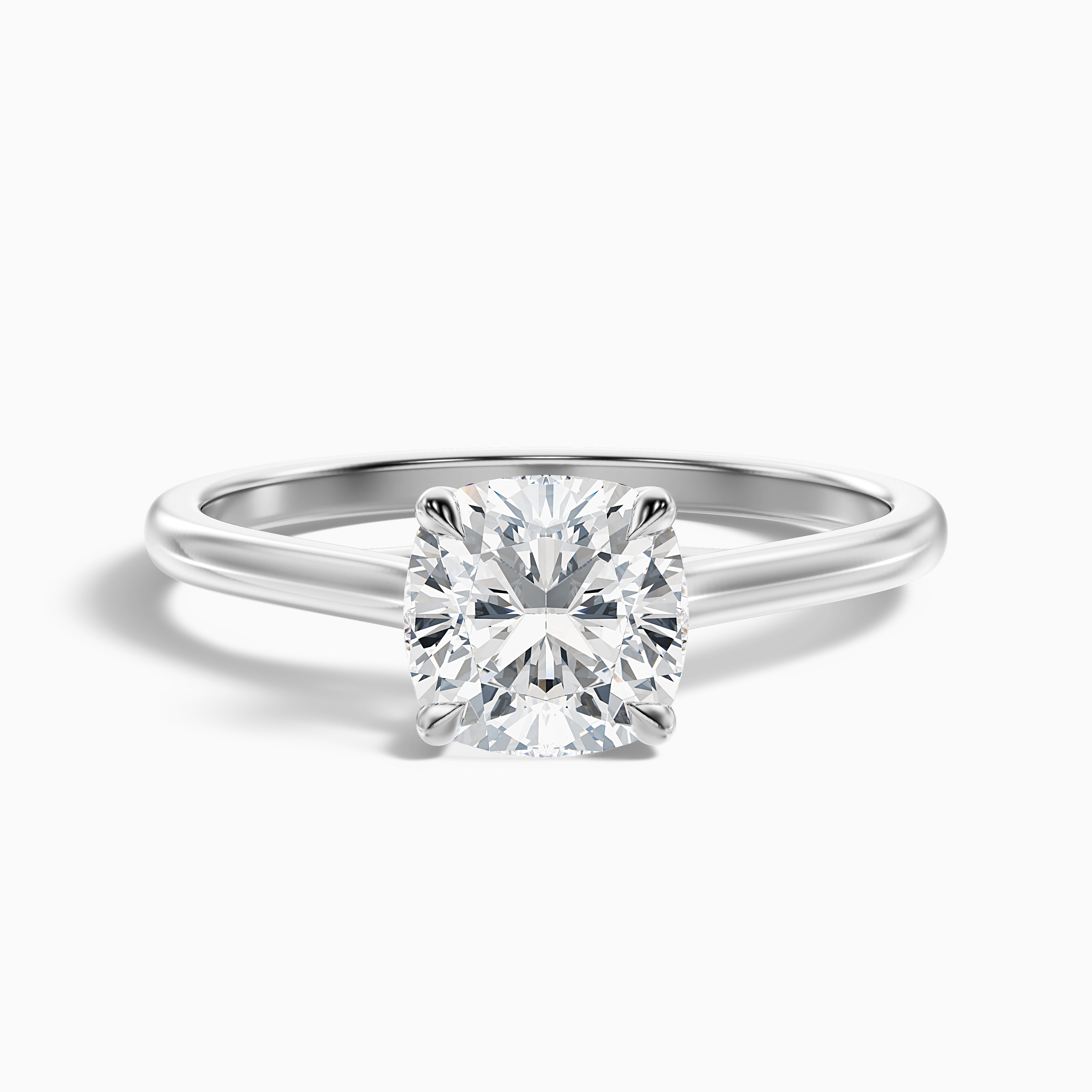 Amalia Cushion Solitaire Moissanite Ring