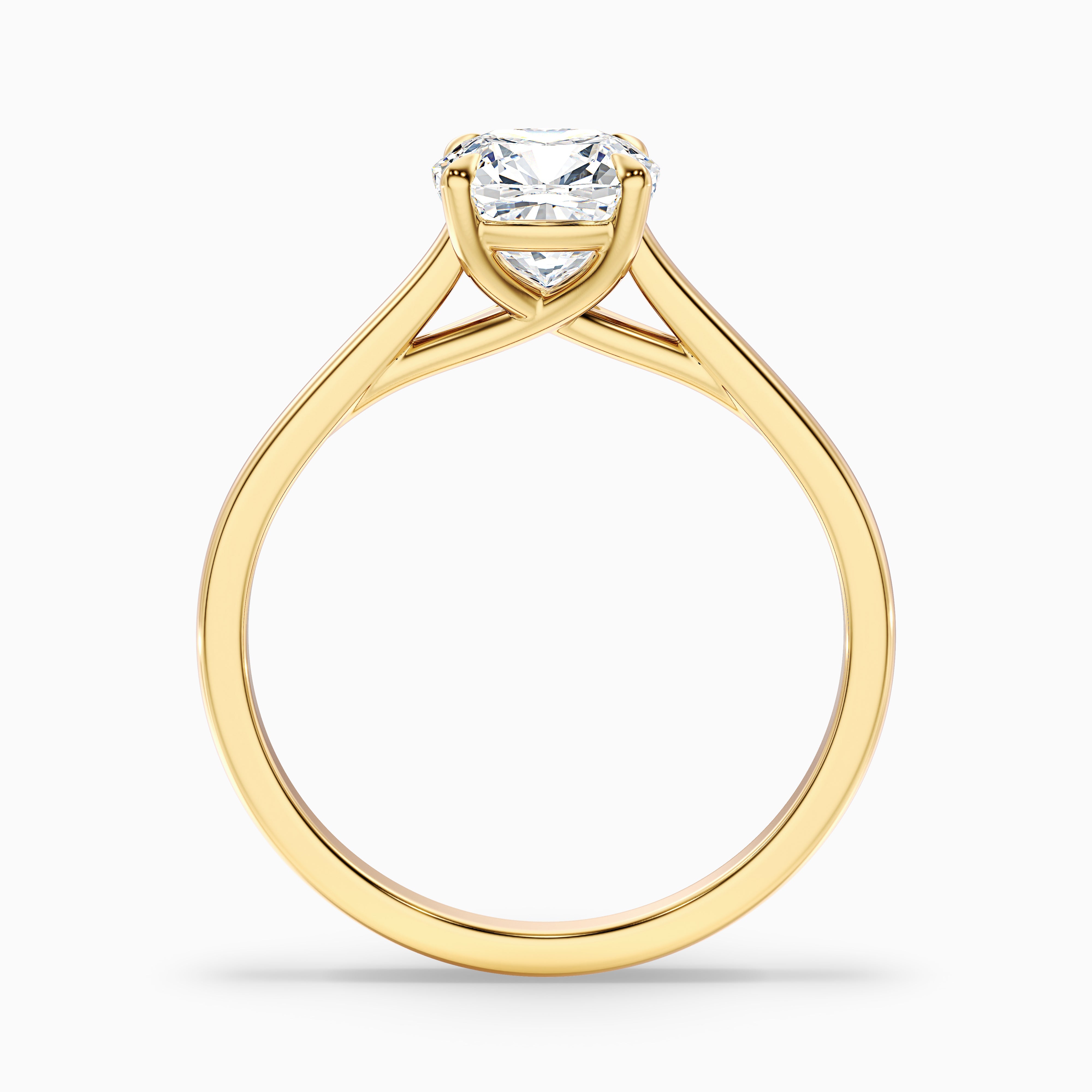 Amalia Cushion Solitaire Moissanite Ring
