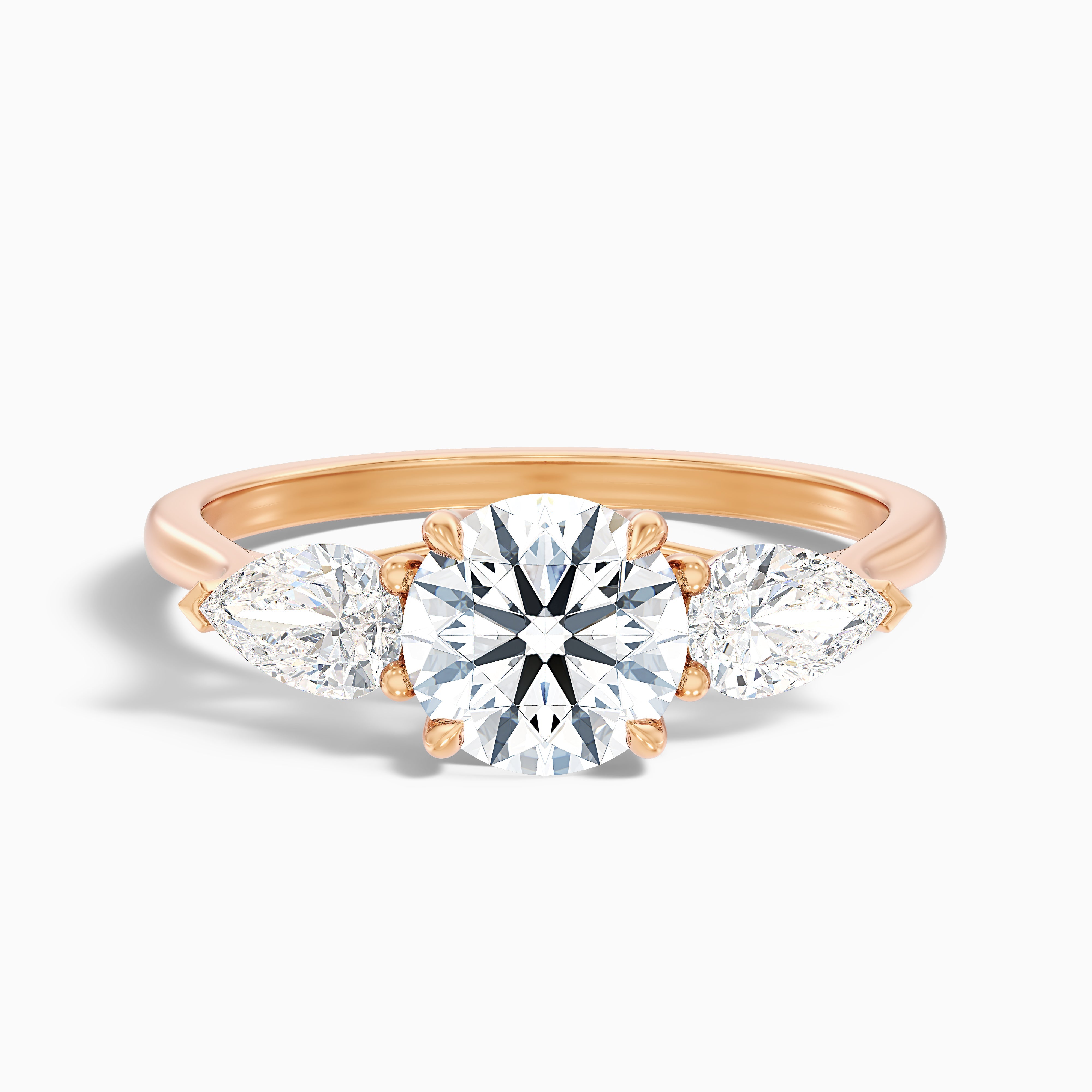 Anastasia Oval Three Stone With Pear Promise Ring