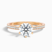 Arianna Round Side Stone Moissanite Ring