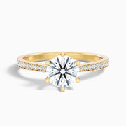 Arianna Round Side Stone Lab Grown Diamond Ring