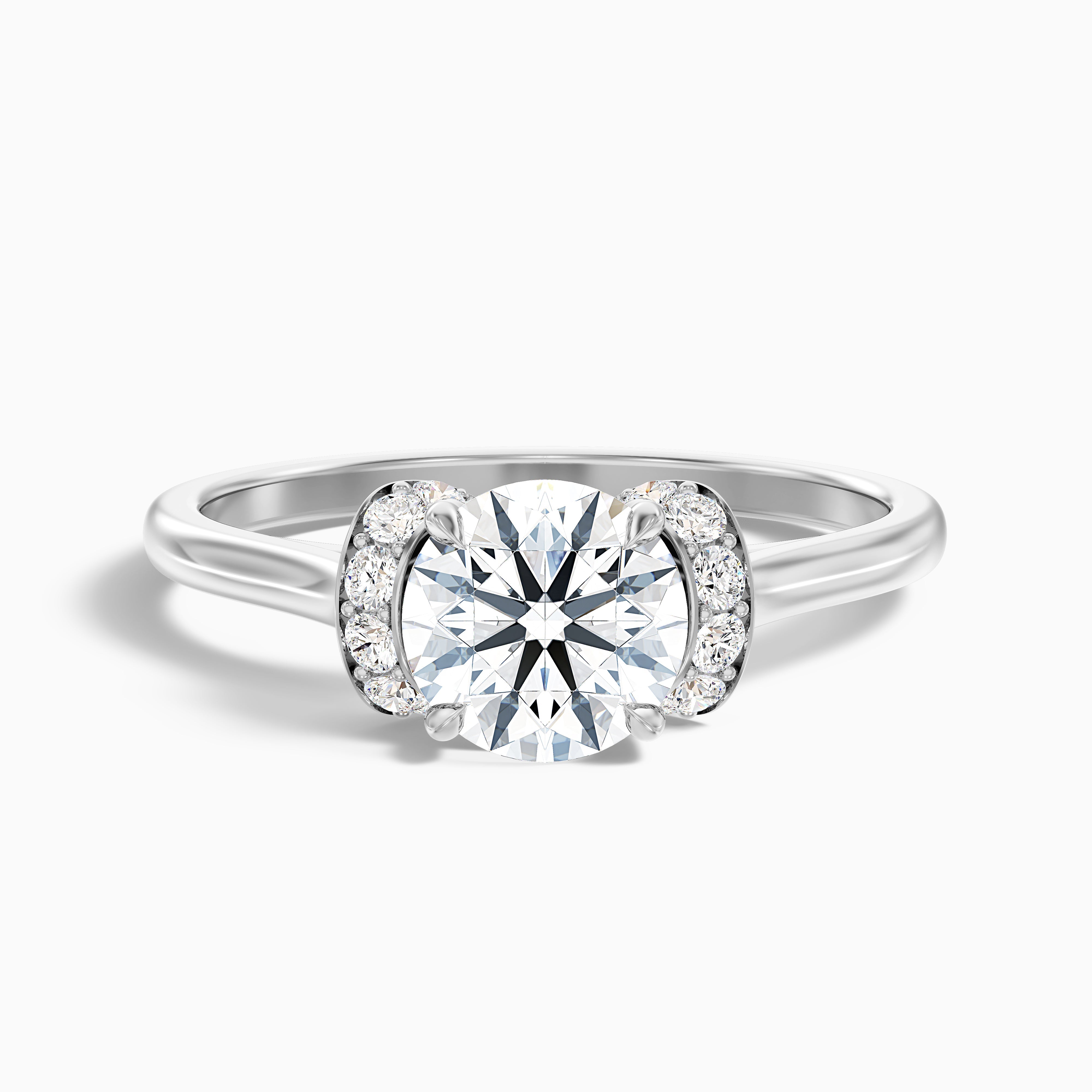 Aurelia Round Unique Moissanite Ring