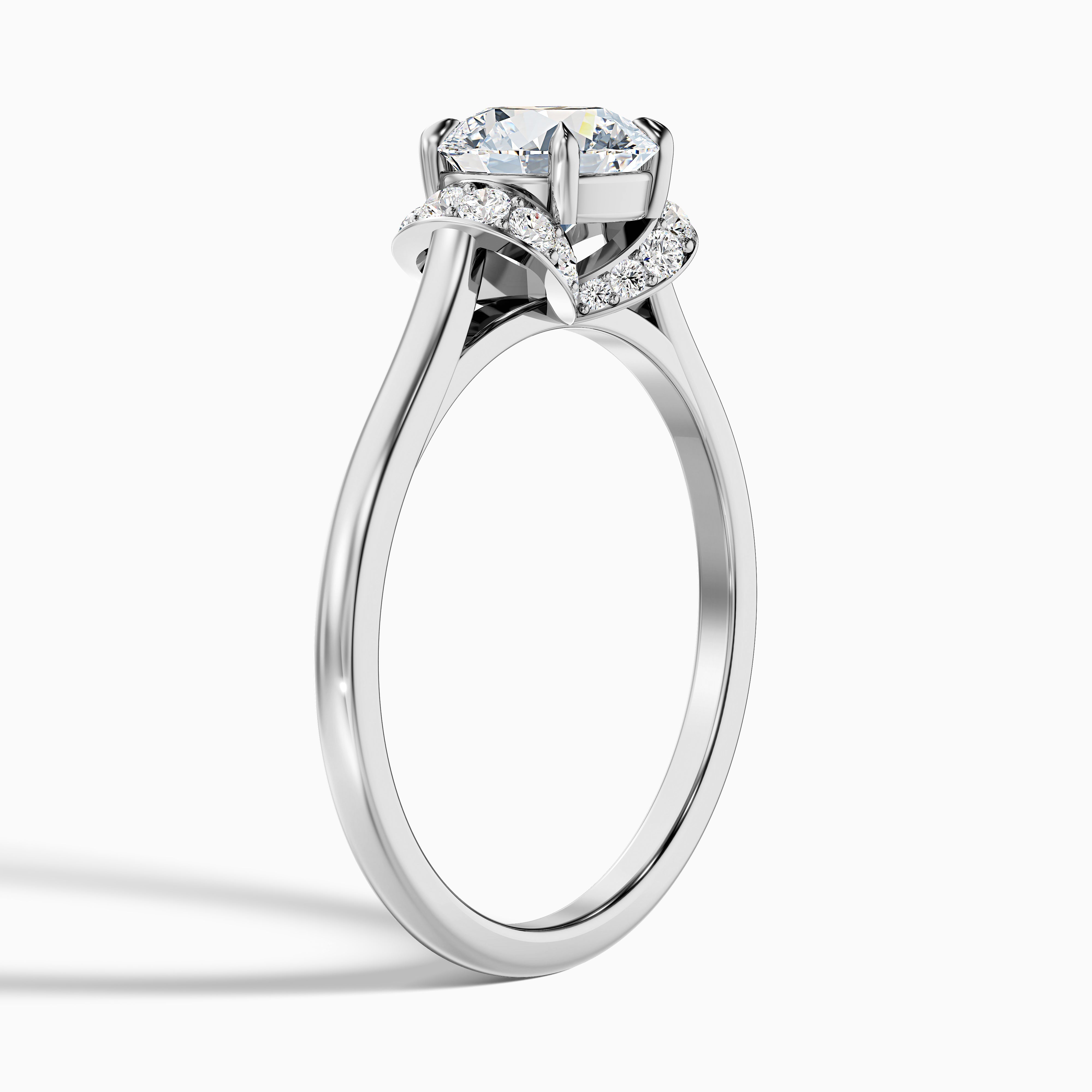 Aurelia Round Unique Moissanite Ring