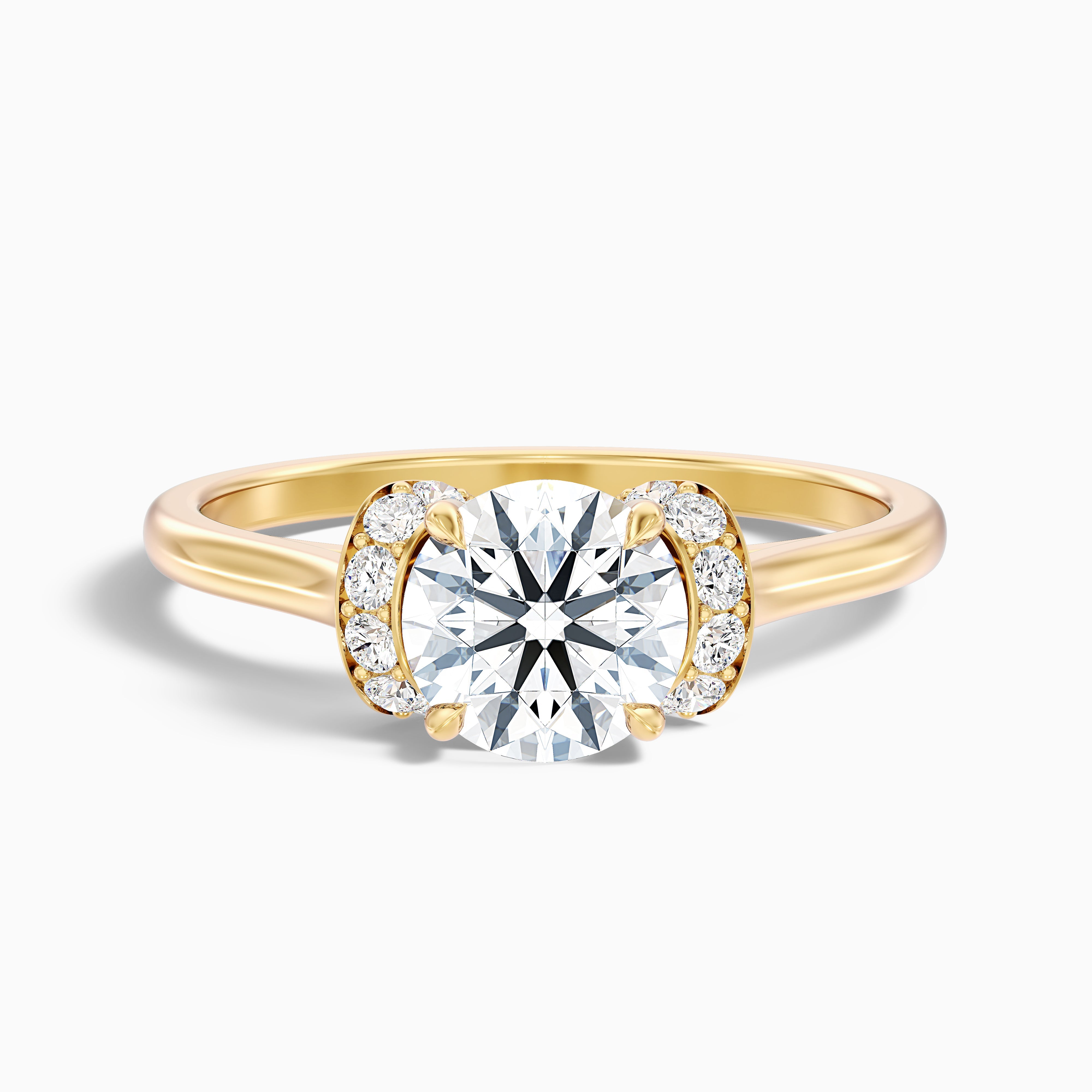 Aurelia Round Unique Moissanite Ring