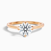 Bailey Round Solitaire Moissanite Engagement Ring