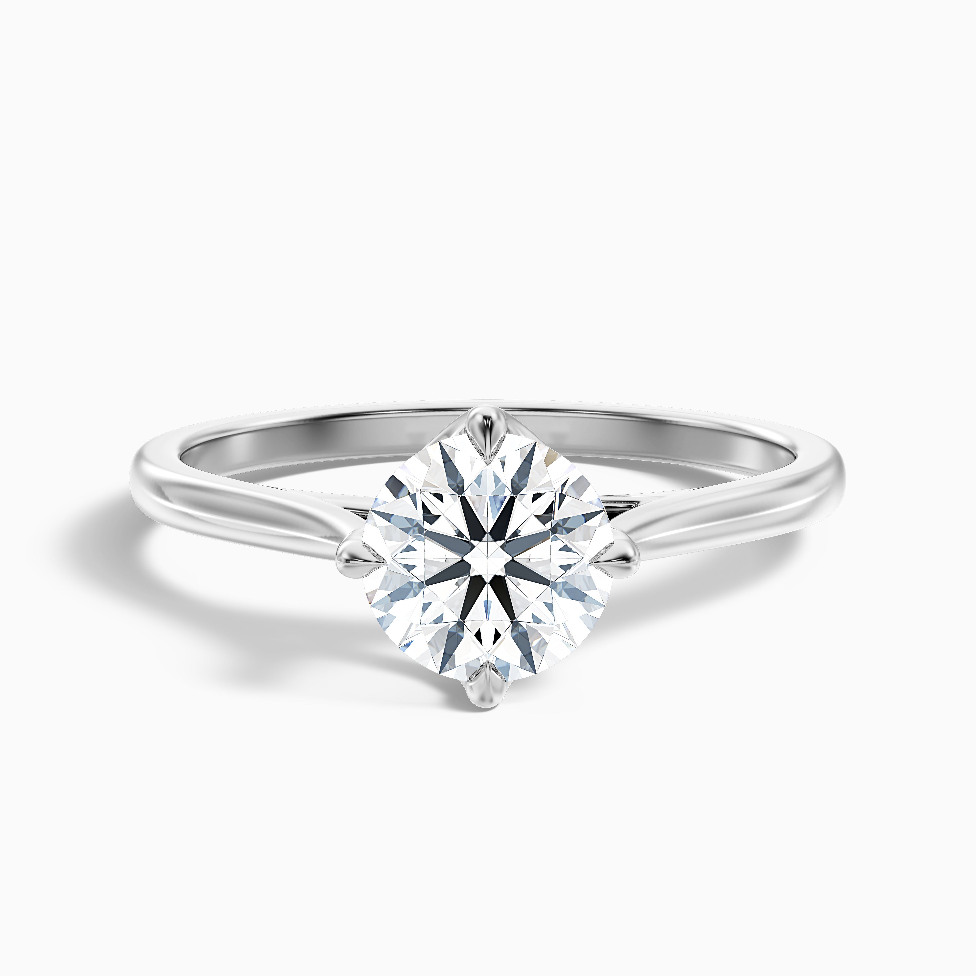 Bailey Round Solitaire Moissanite Engagement Ring