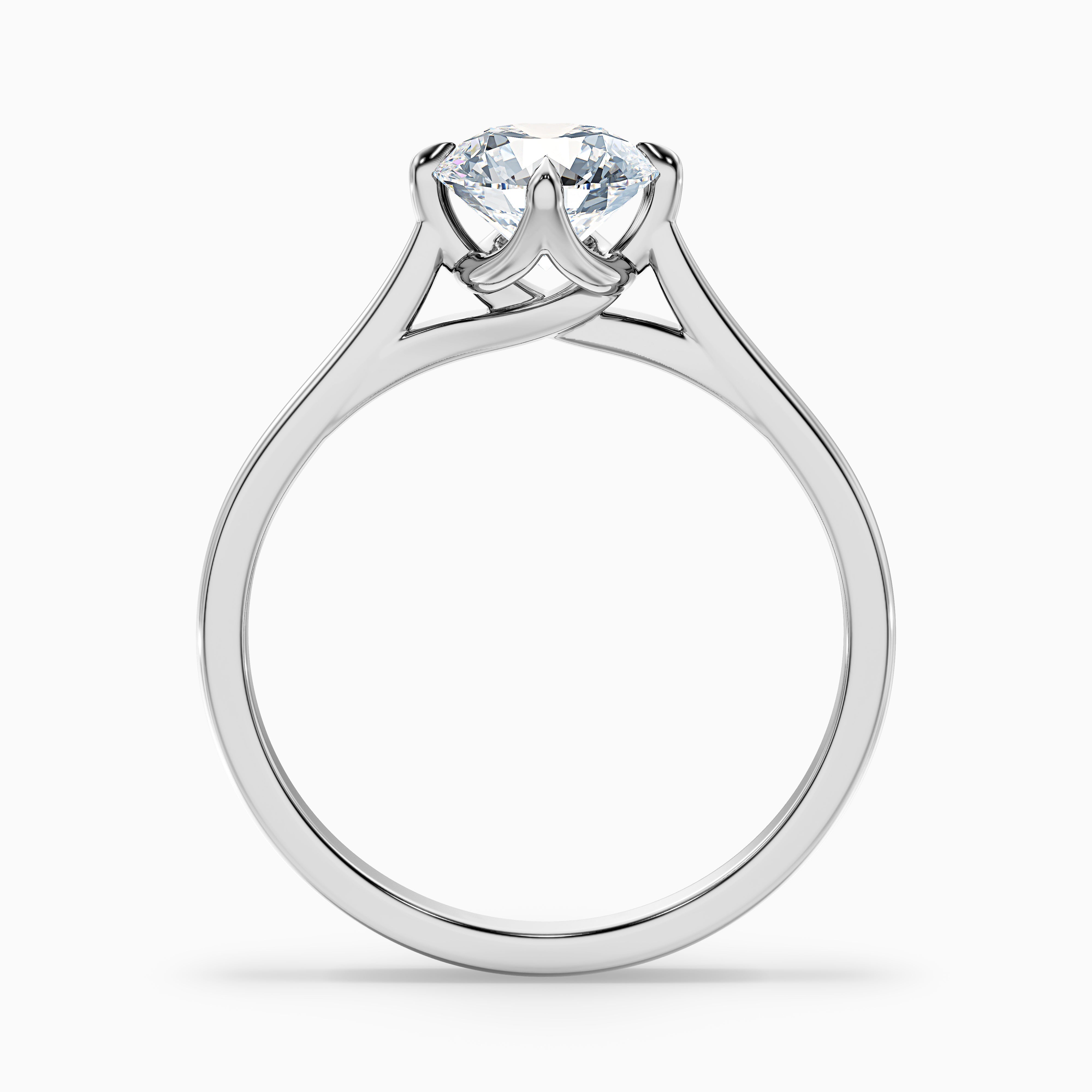 Bailey Round Solitaire Moissanite Engagement Ring
