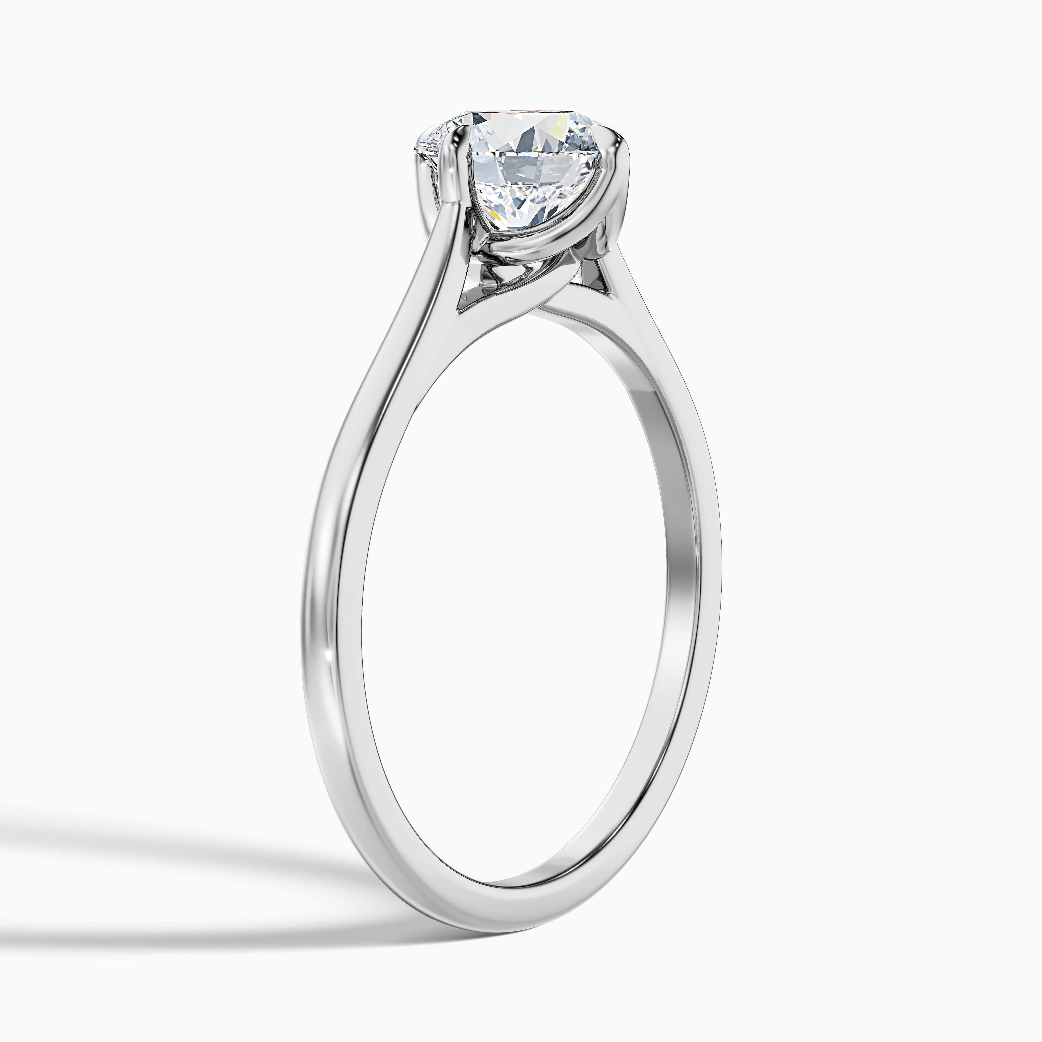 Bailey Round Solitaire Moissanite Engagement Ring