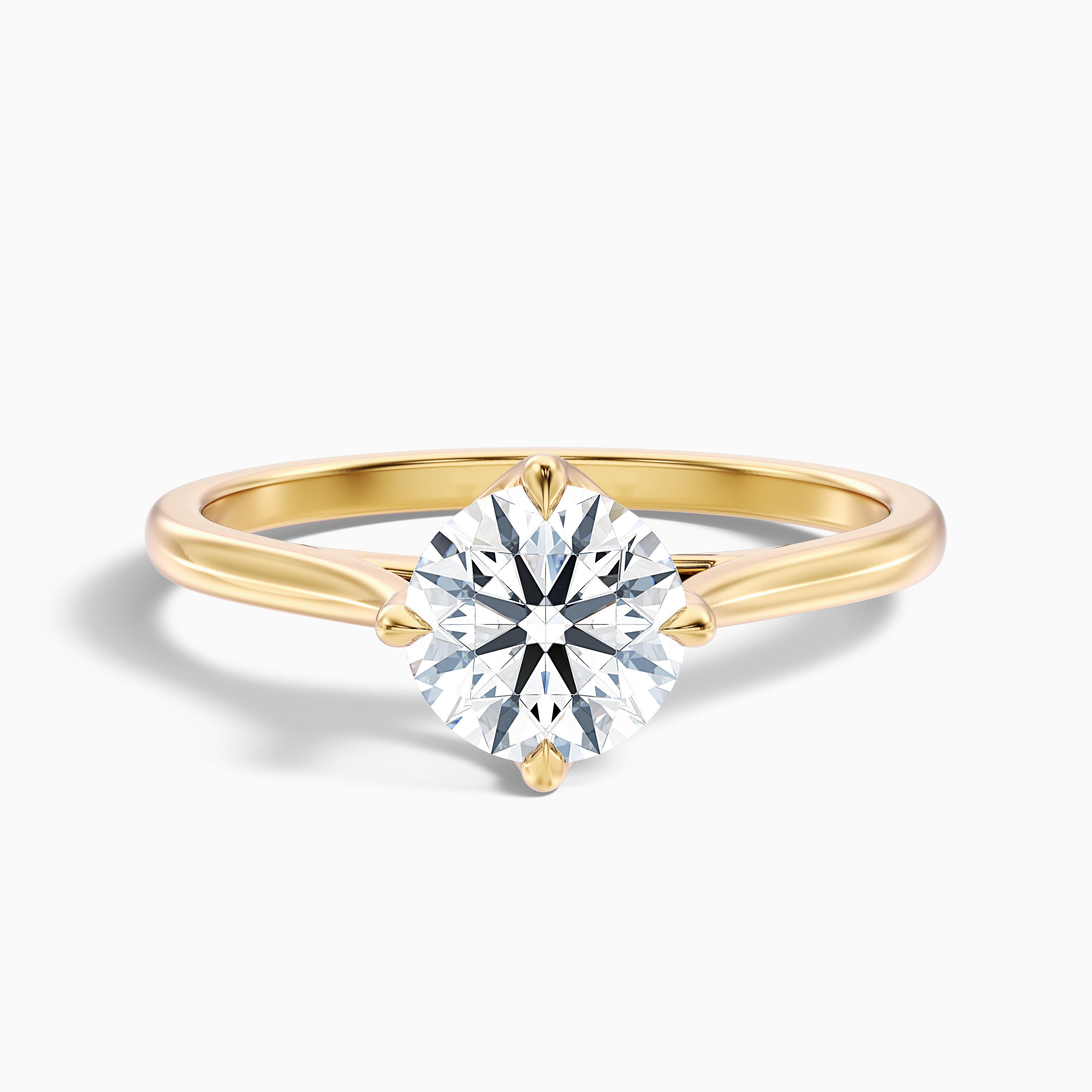 Bailey Round Solitaire Moissanite Engagement Ring
