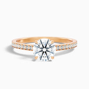 Beverly Round Side Stone Moissanite Ring