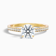 Beverly Round Side Stone Lab Grown Diamond Ring