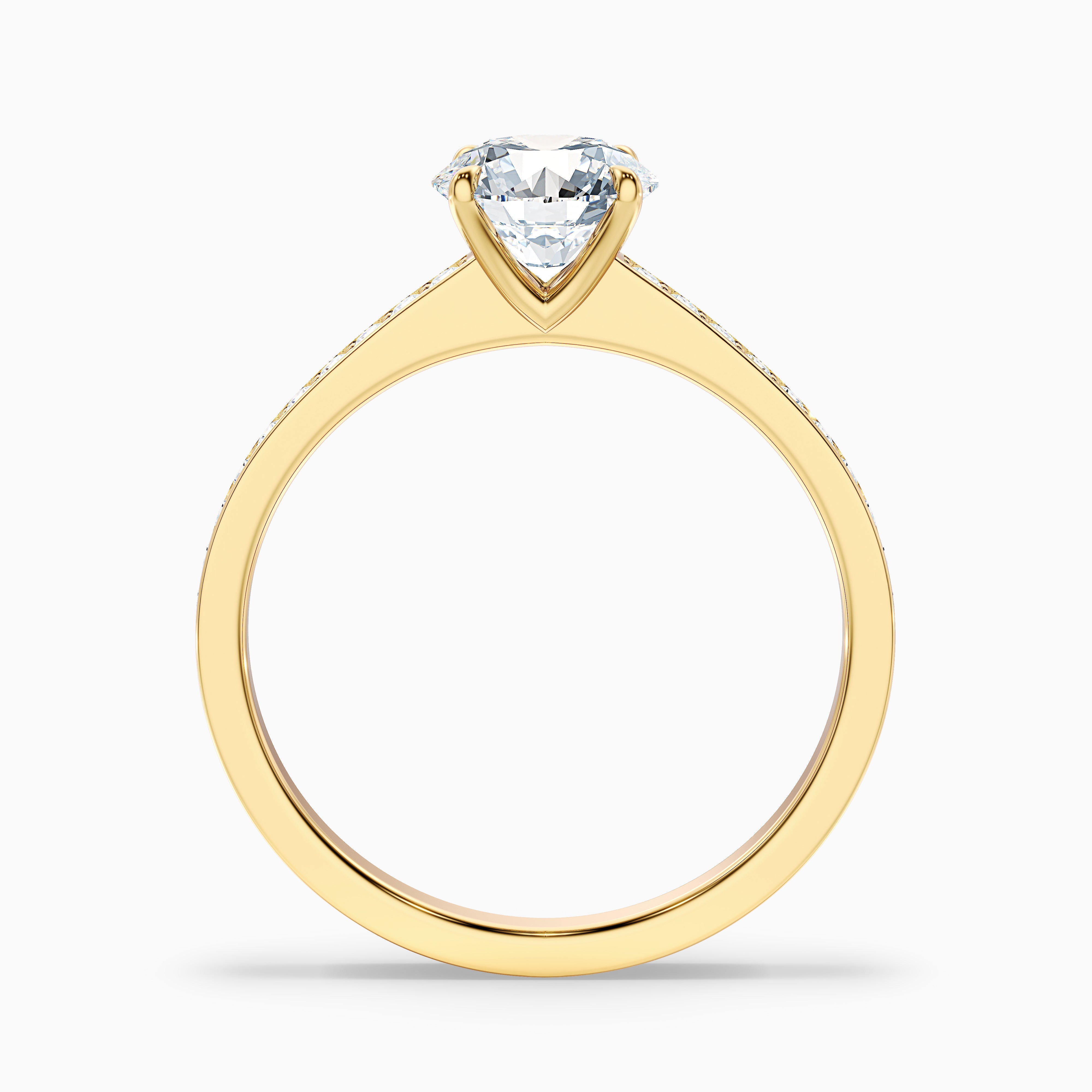 Beverly Round Side Stone Moissanite Ring