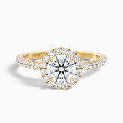 Brianna Round Pave Halo Lab Grown Diamond Ring