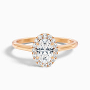 Brielle Oval Cut Halo Moissanite Engagement Ring