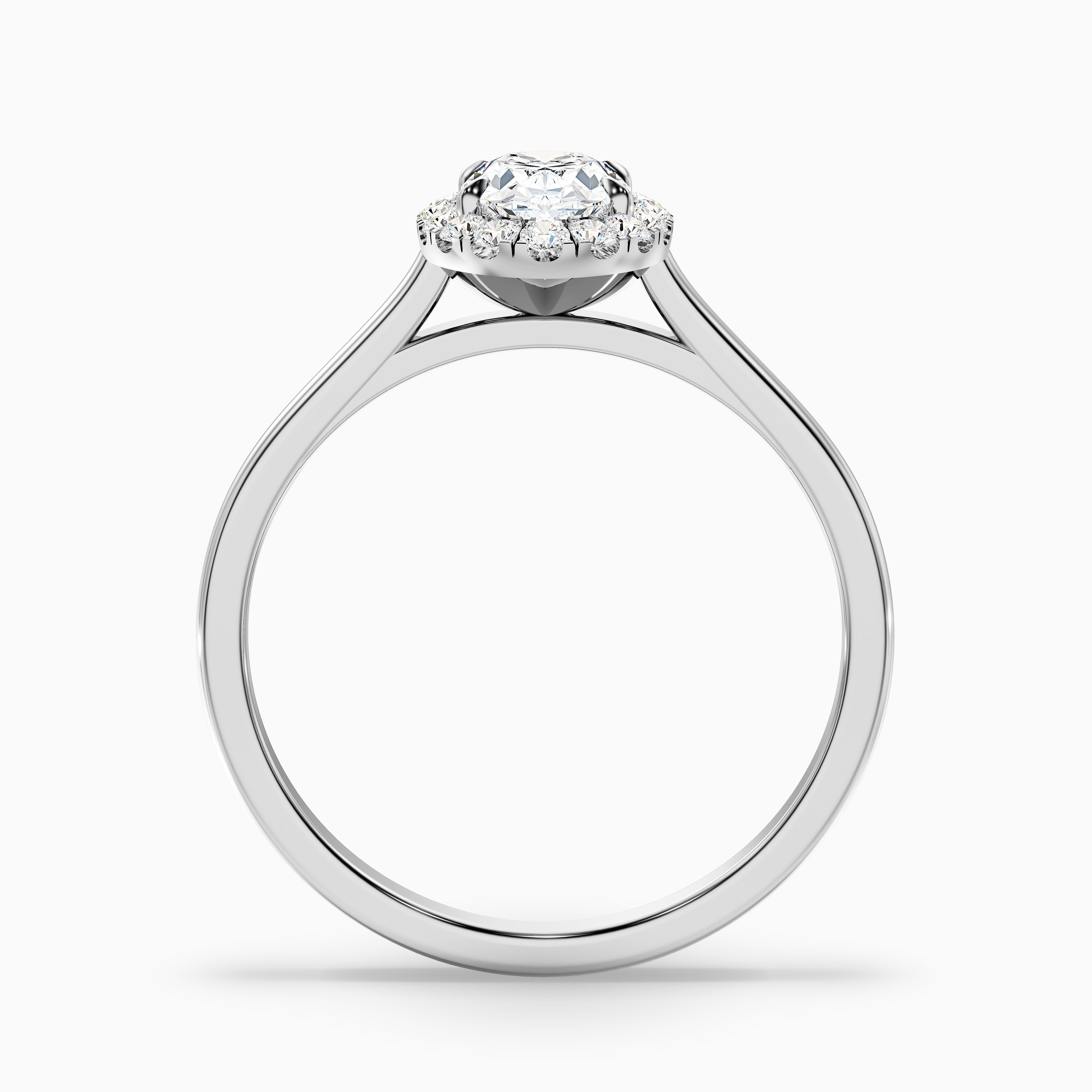 Brielle Oval Cut Halo Moissanite Engagement Ring