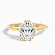 Brielle Oval Cut Halo Lab Grown Diamond Engagement Ring