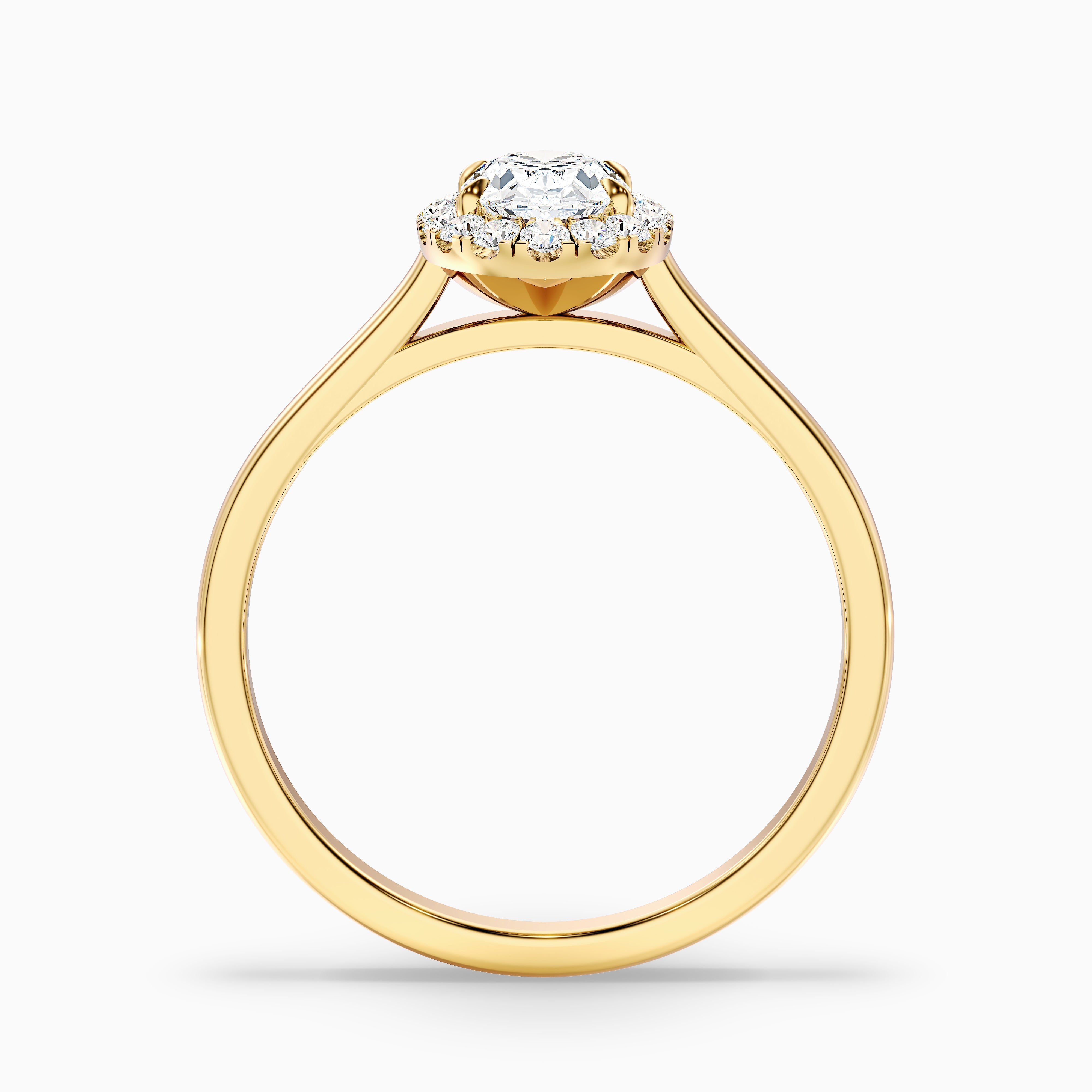 Brielle Oval Cut Halo Moissanite Engagement Ring