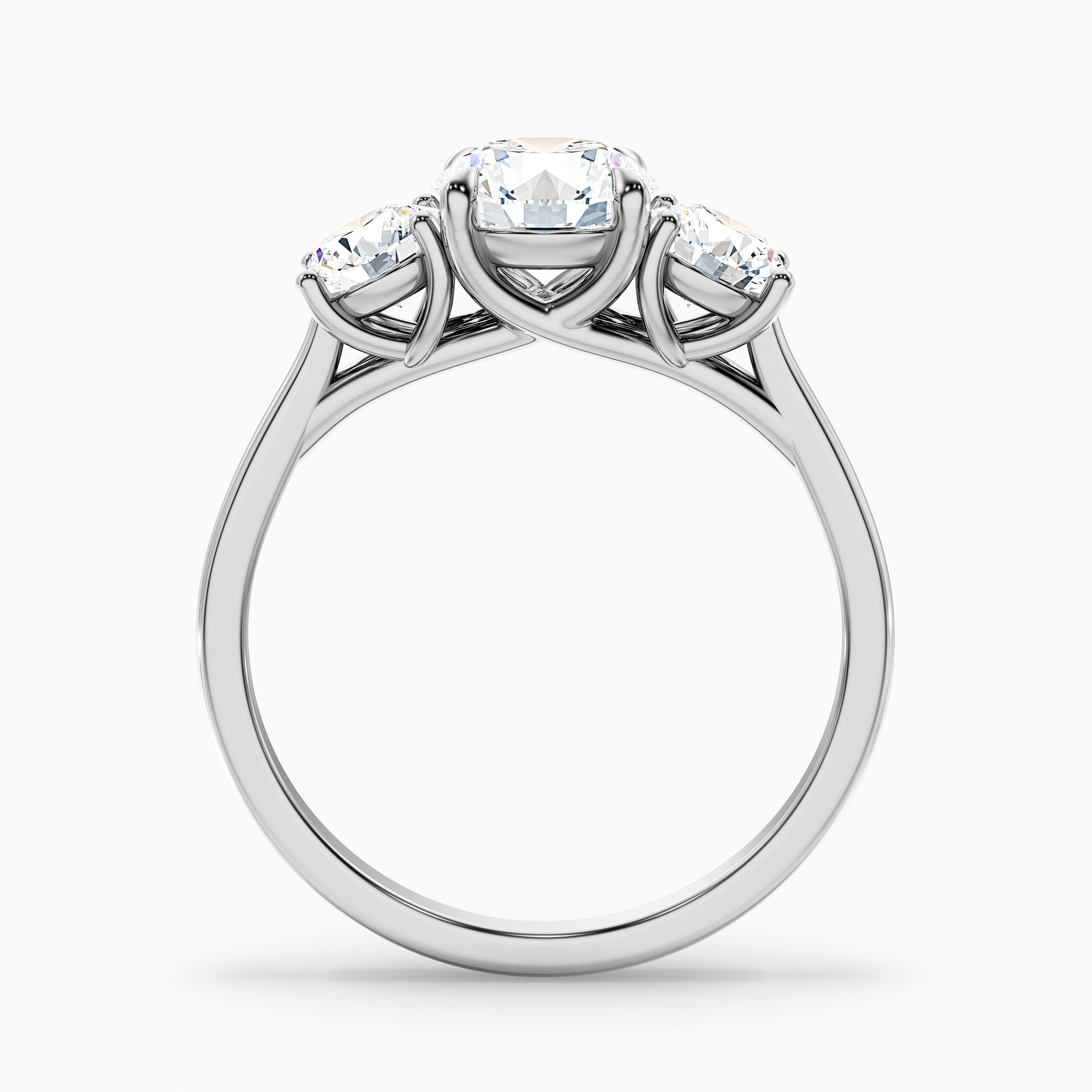 Brittany Round Three Stone Lab Grown Diamond Ring