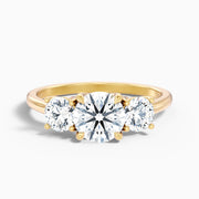 Brittany Round Three Stone Lab Grown Diamond Ring