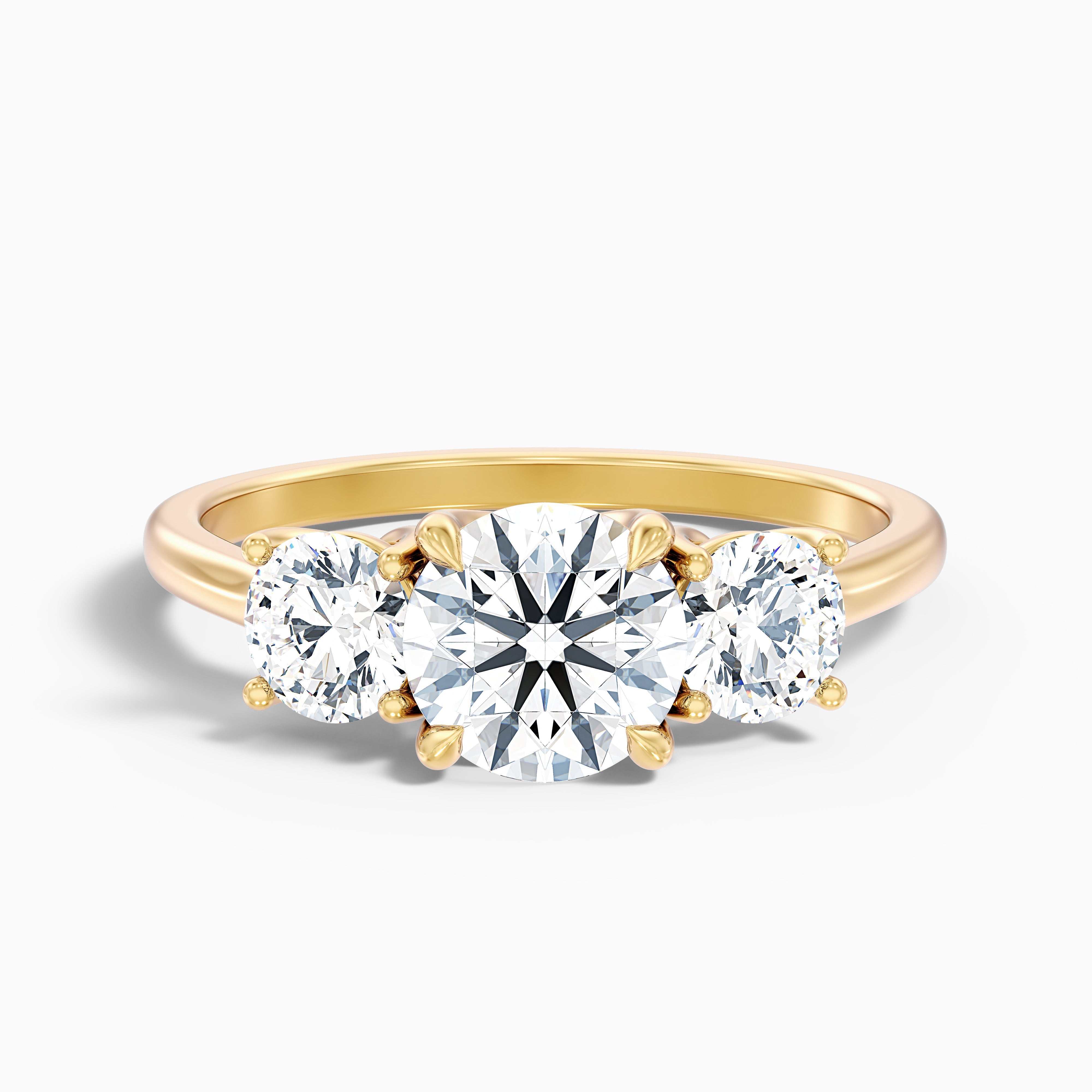 Brittany Round Three Stone Lab Grown Diamond Ring