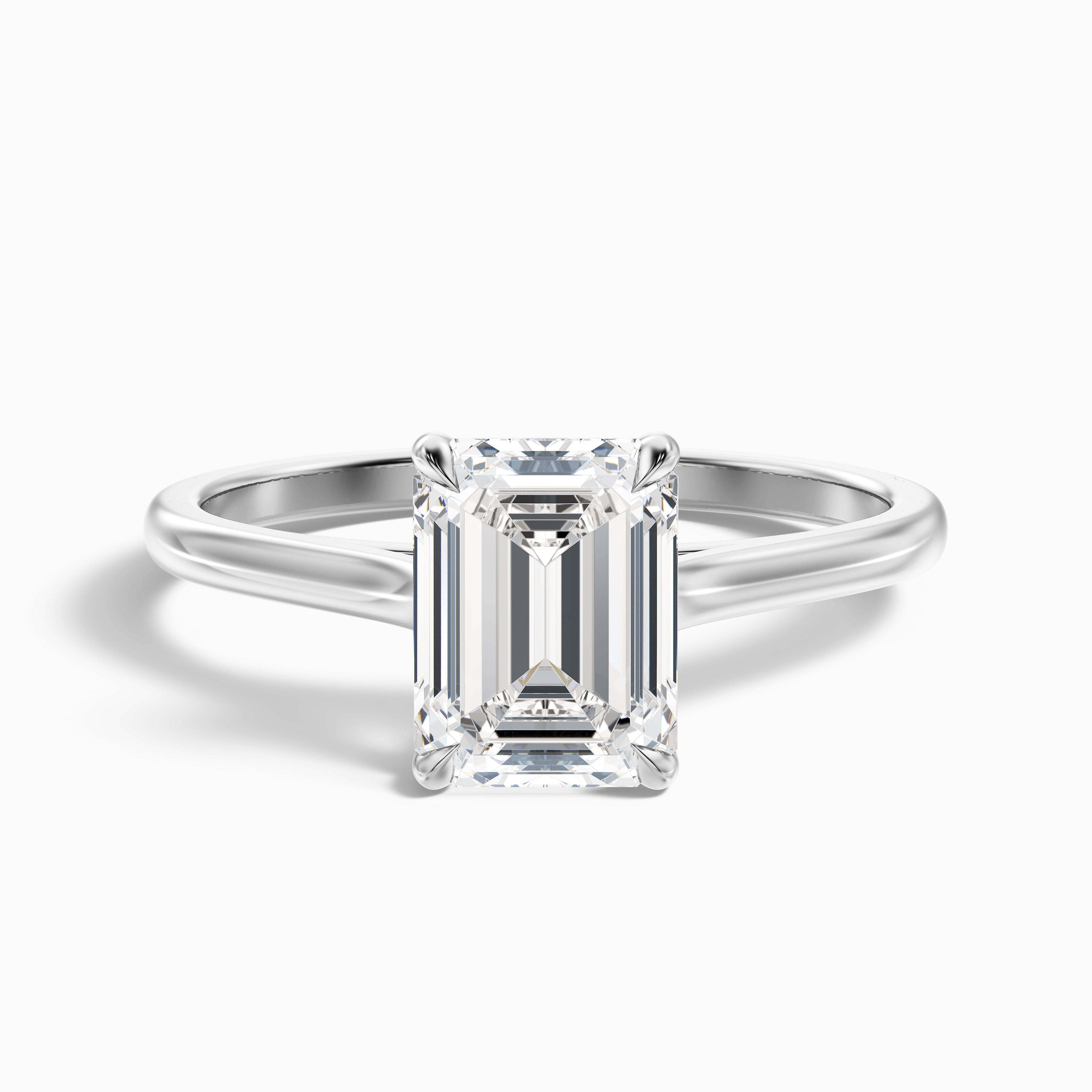 Brooklyn Emerald Solitaire Moissanite Ring