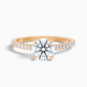 Calista Round Side Stone Moissanite Engagement Ring