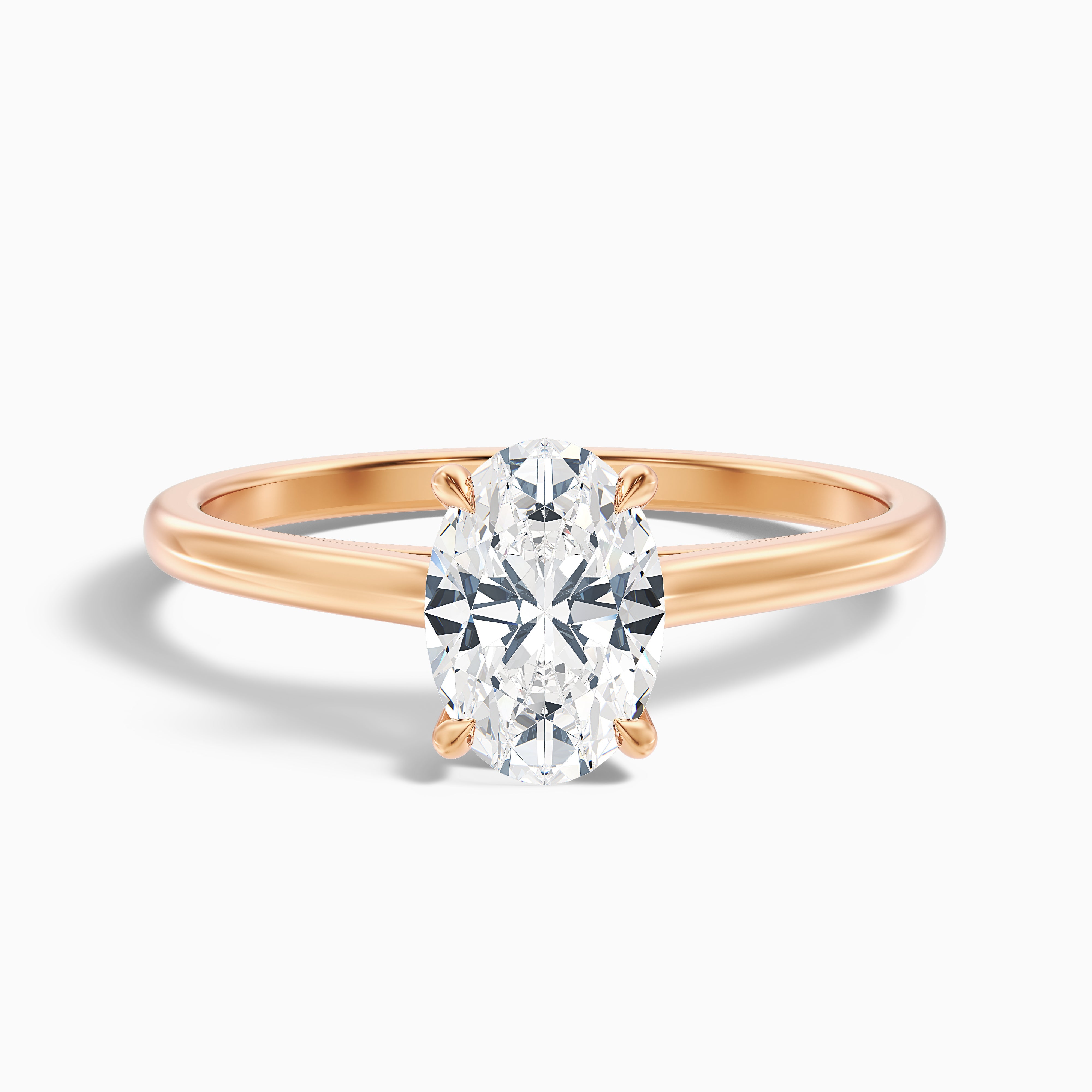 Cassandra Oval Solitaire Moissanite Ring