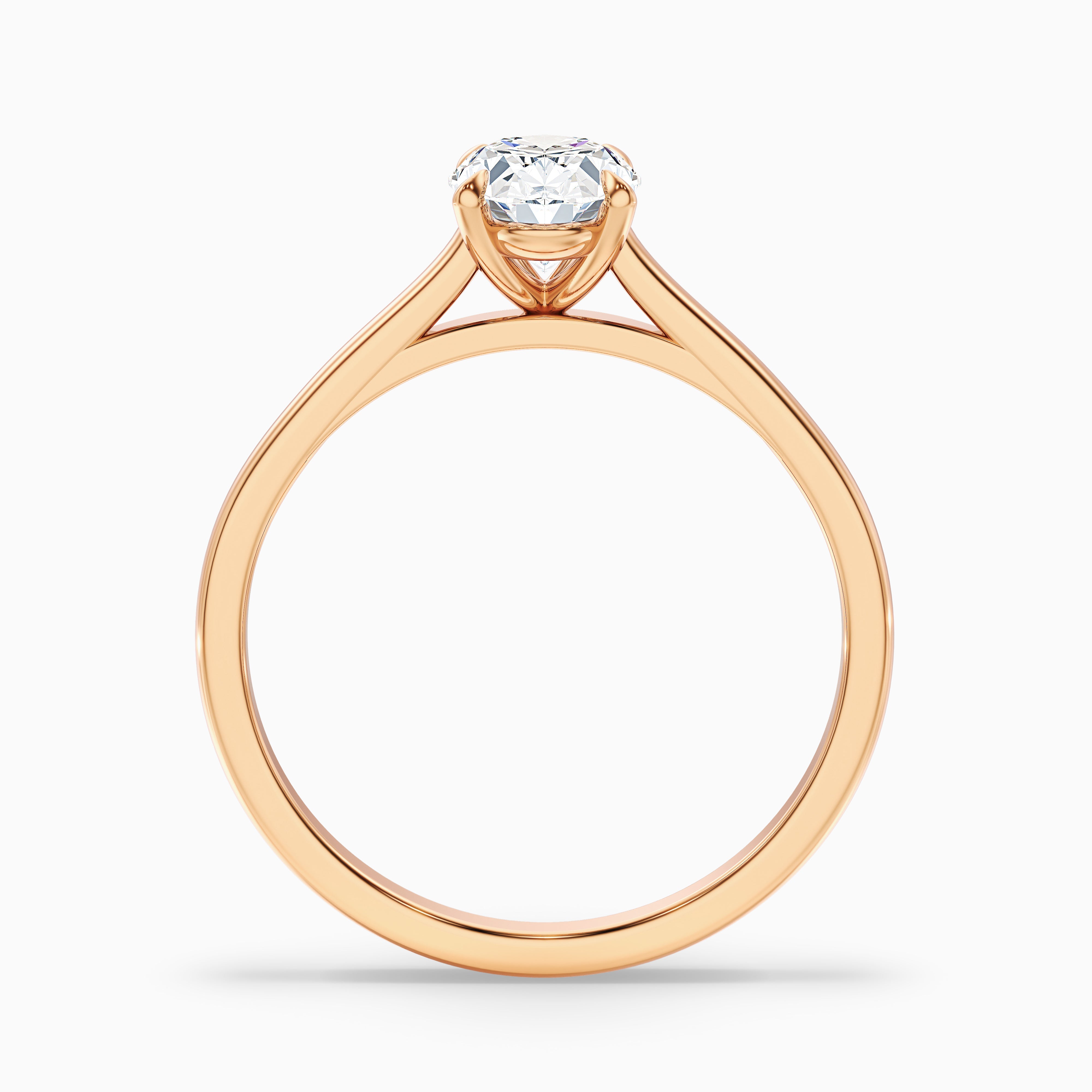 Cassandra Oval Solitaire Moissanite Ring