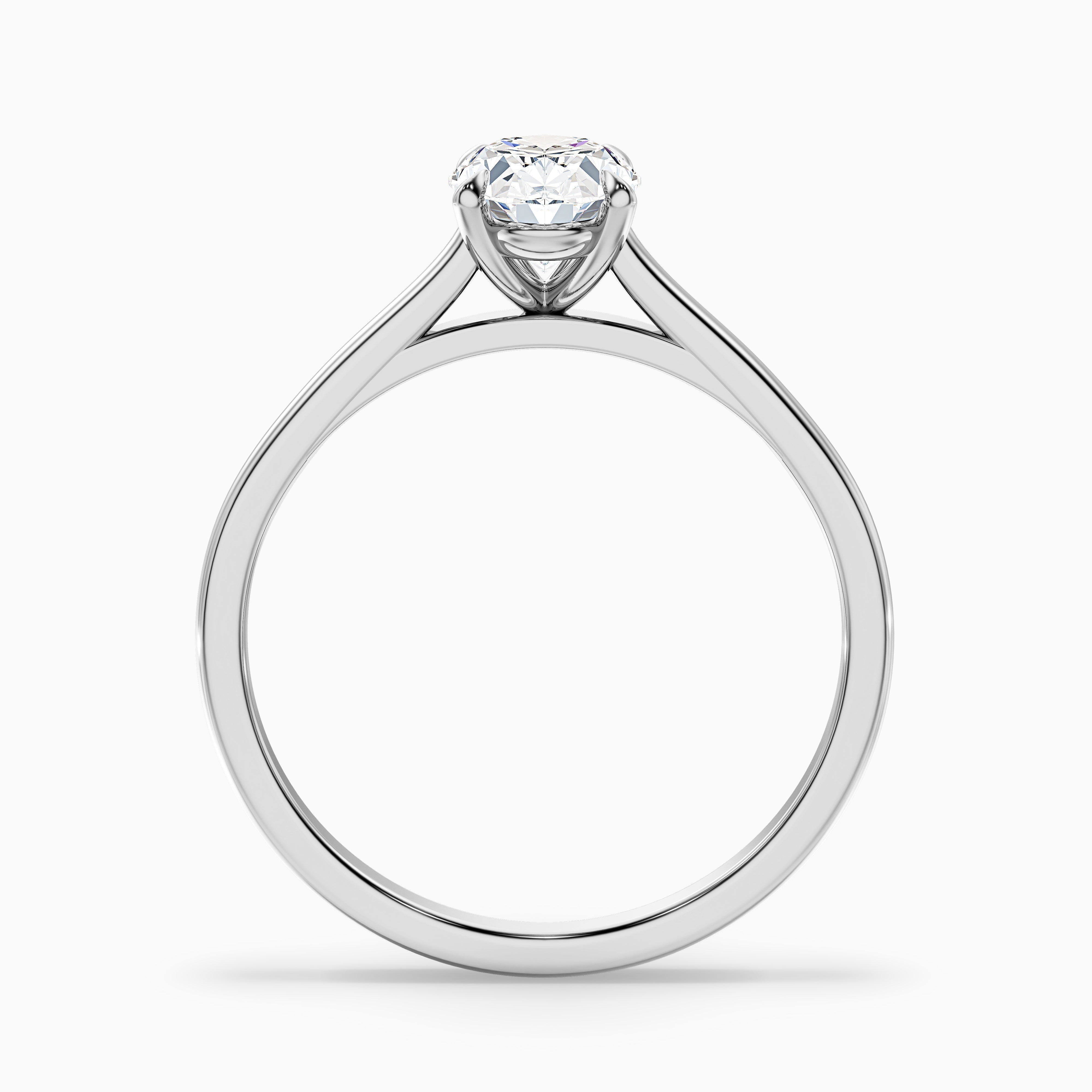 Cassandra Oval Solitaire Moissanite Ring