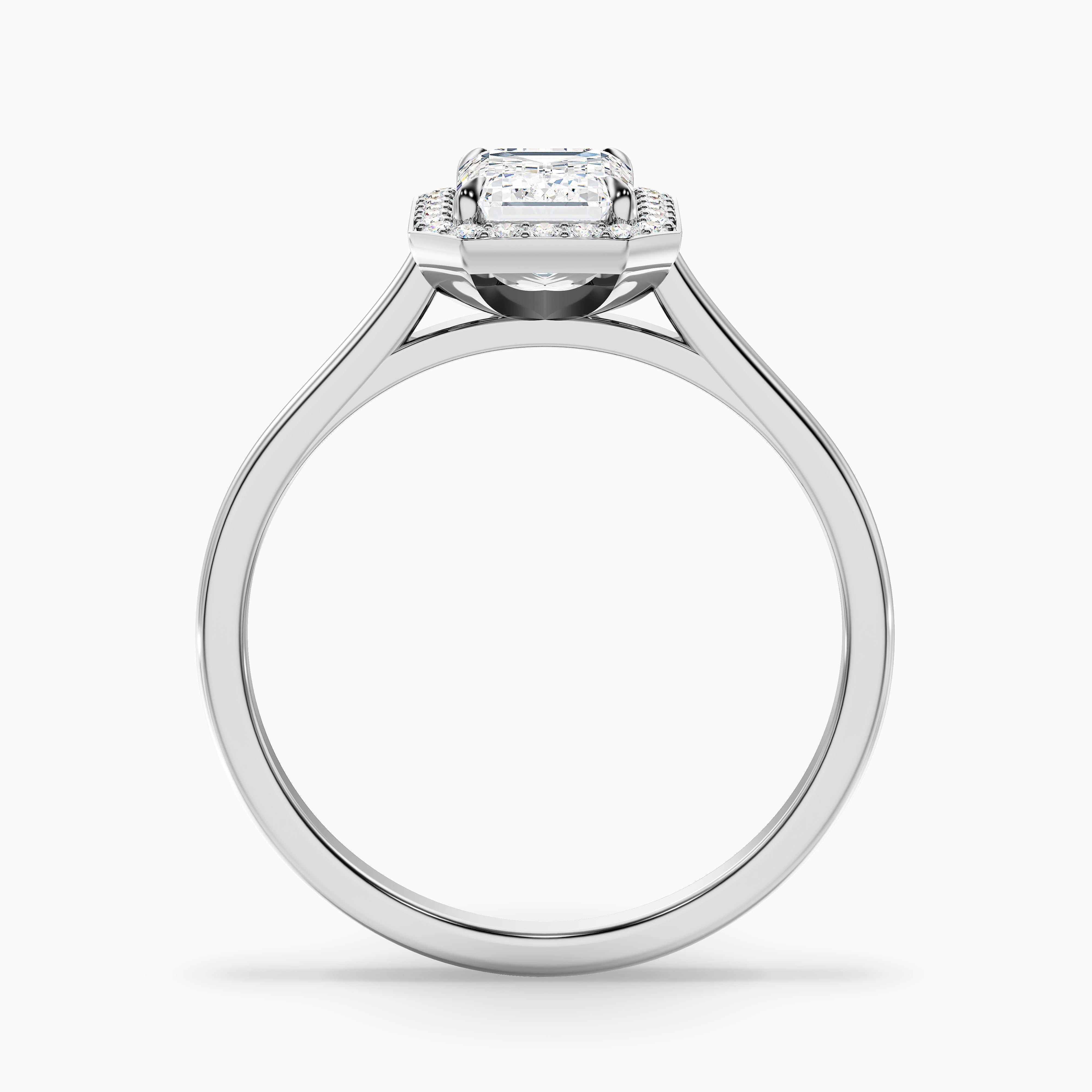 Charlotte Emerald Halo Lab Grown Diamond Ring