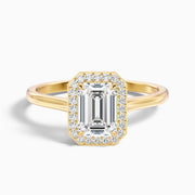 Charlotte Emerald Halo Lab Grown Diamond Ring