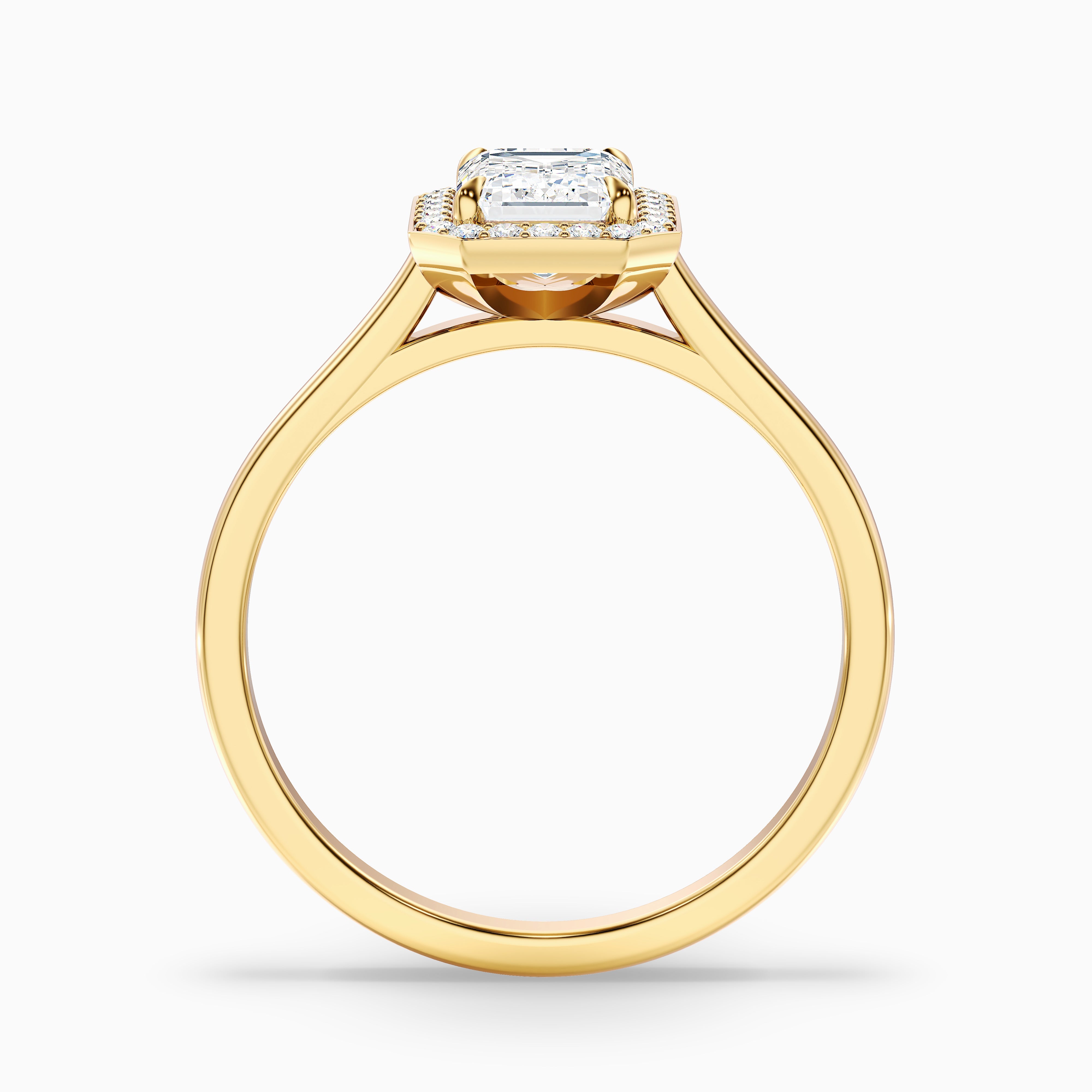 Charlotte Emerald Halo Lab Grown Diamond Ring