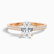 Christiana Oval Side Stone Channel Set Moissanite Ring