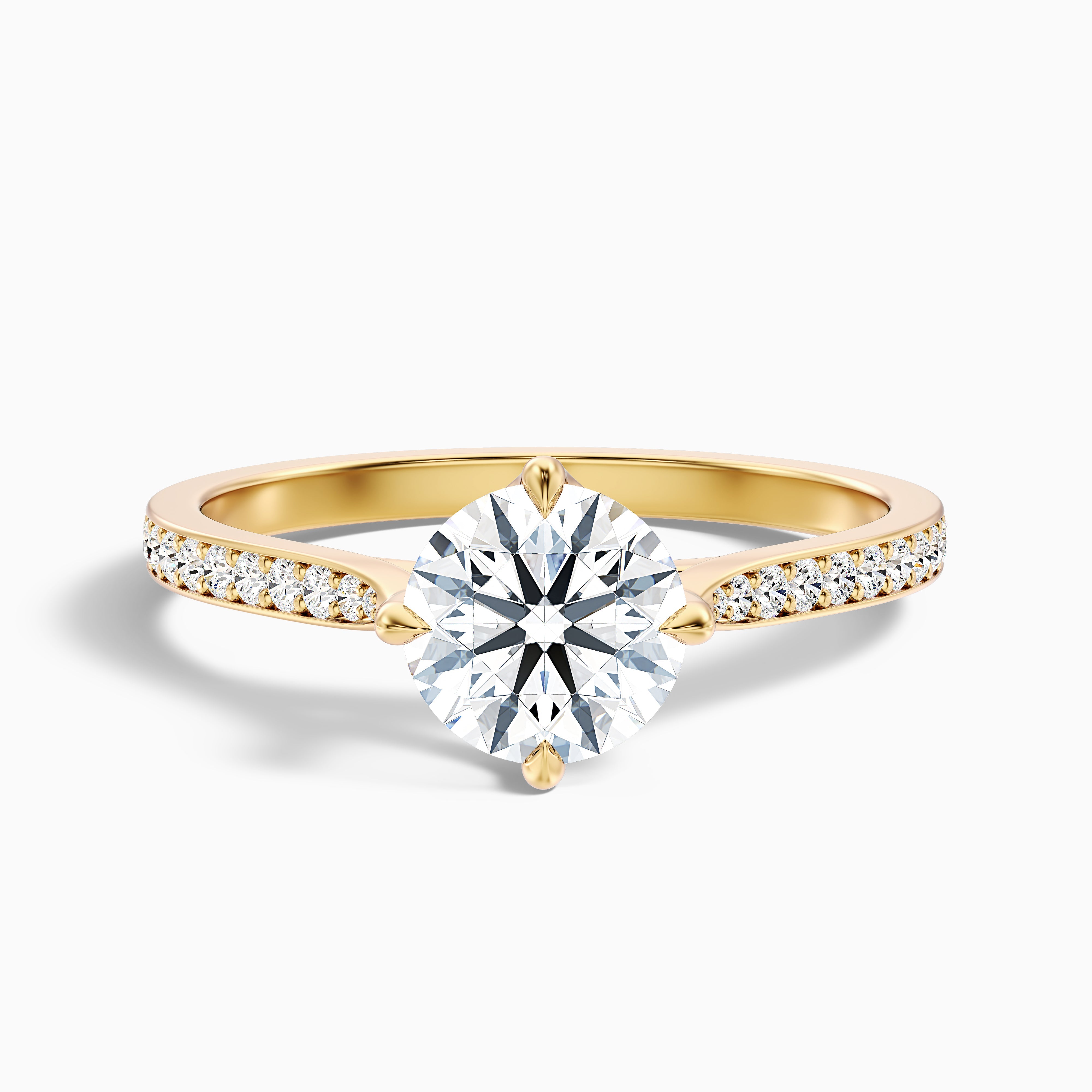 Cornelia Round Side Stone Channel Set Moissanite Ring