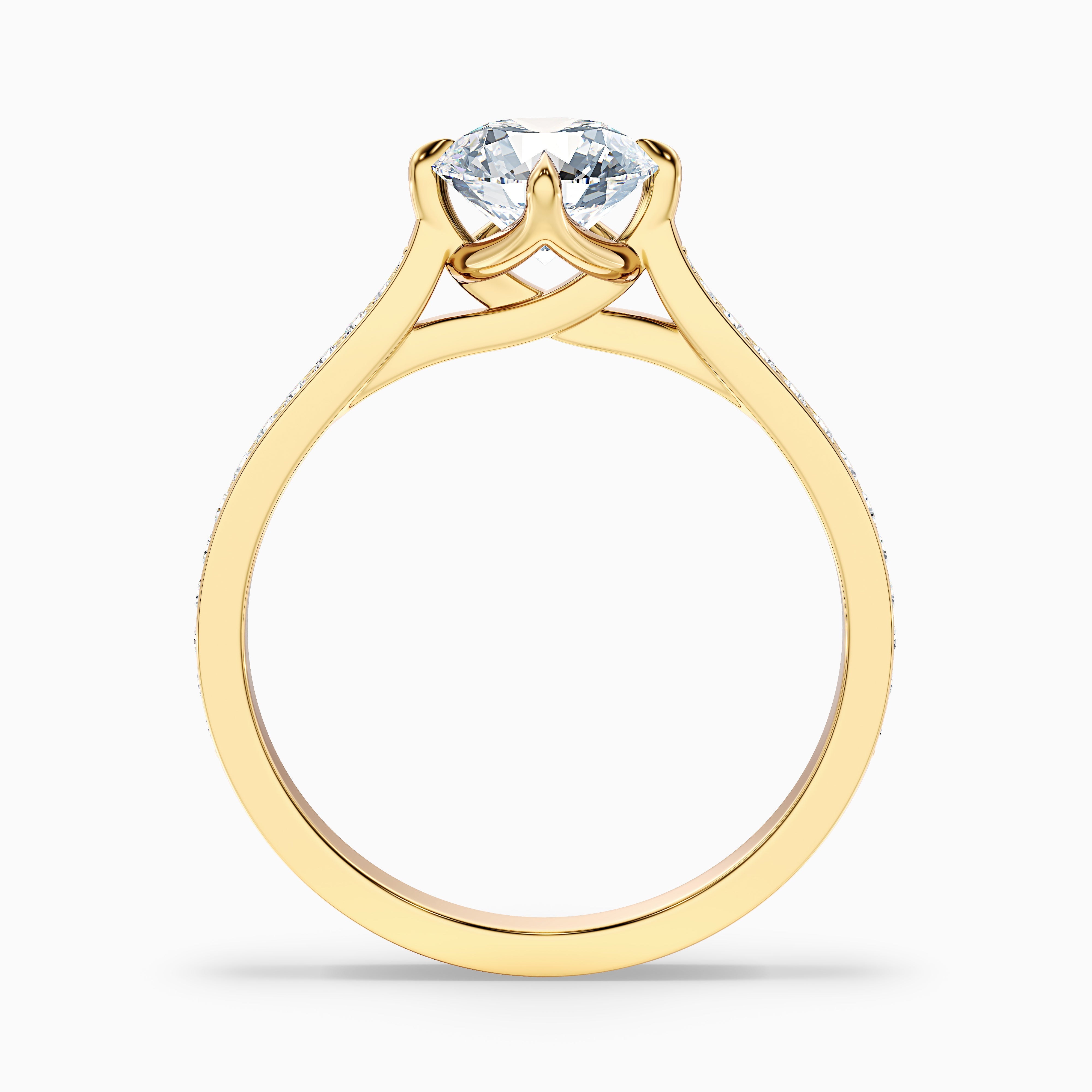 Cornelia Round Side Stone Channel Set Moissanite Ring