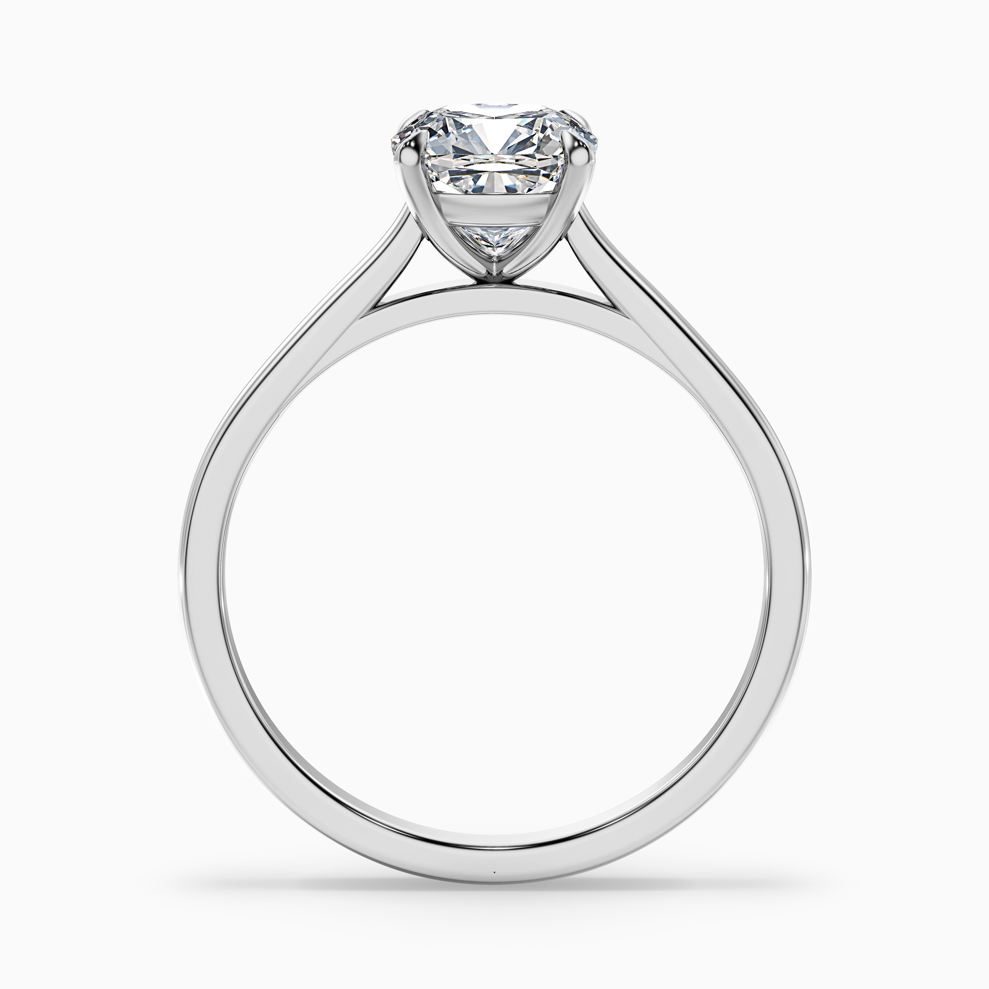 Dakota Cushion Solitaire Moissanite Ring