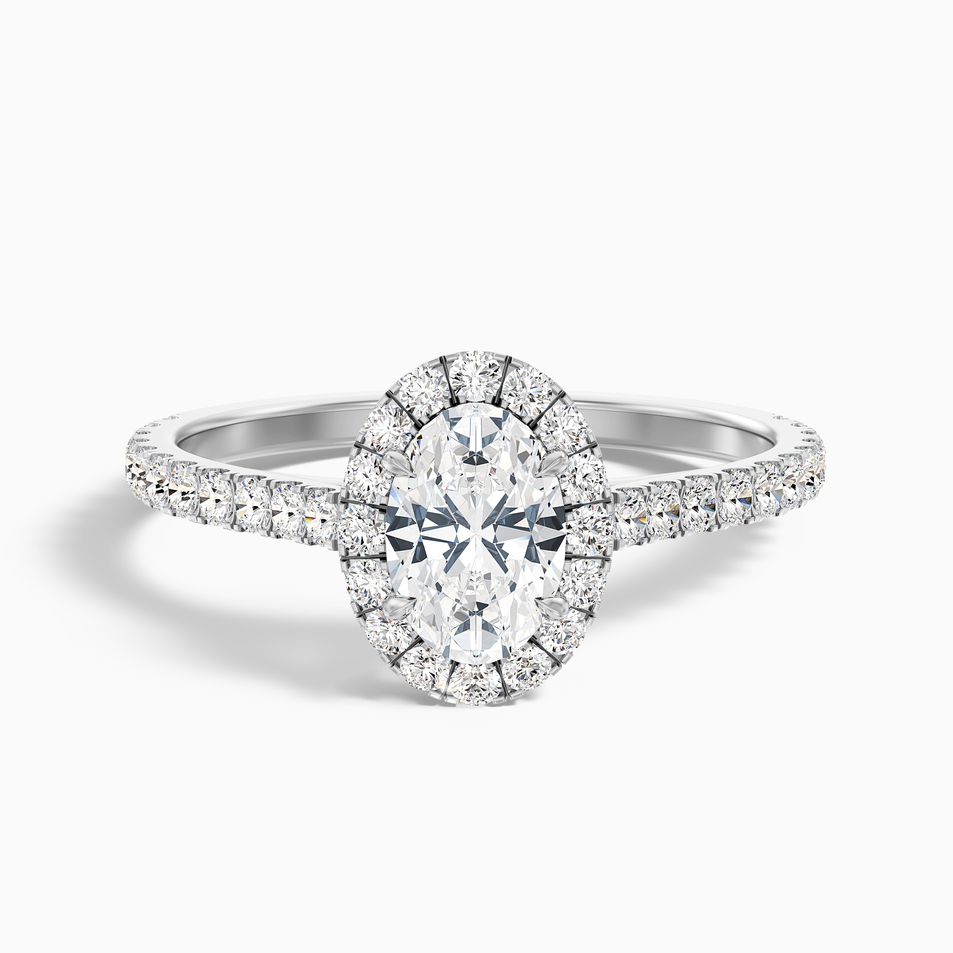 Danica Oval Pave Halo Lab Grown Diamond Ring