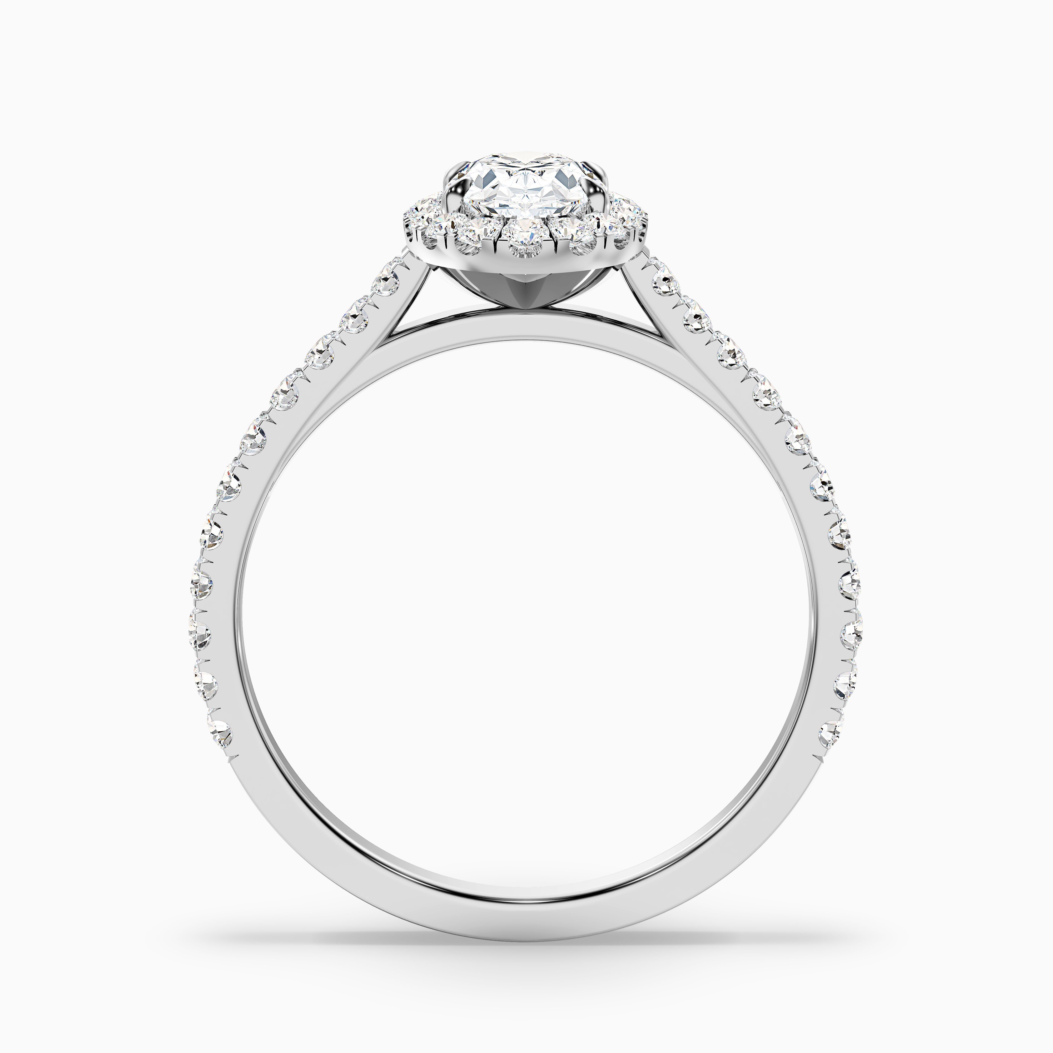 Danica Oval Pave Halo Lab Grown Diamond Ring