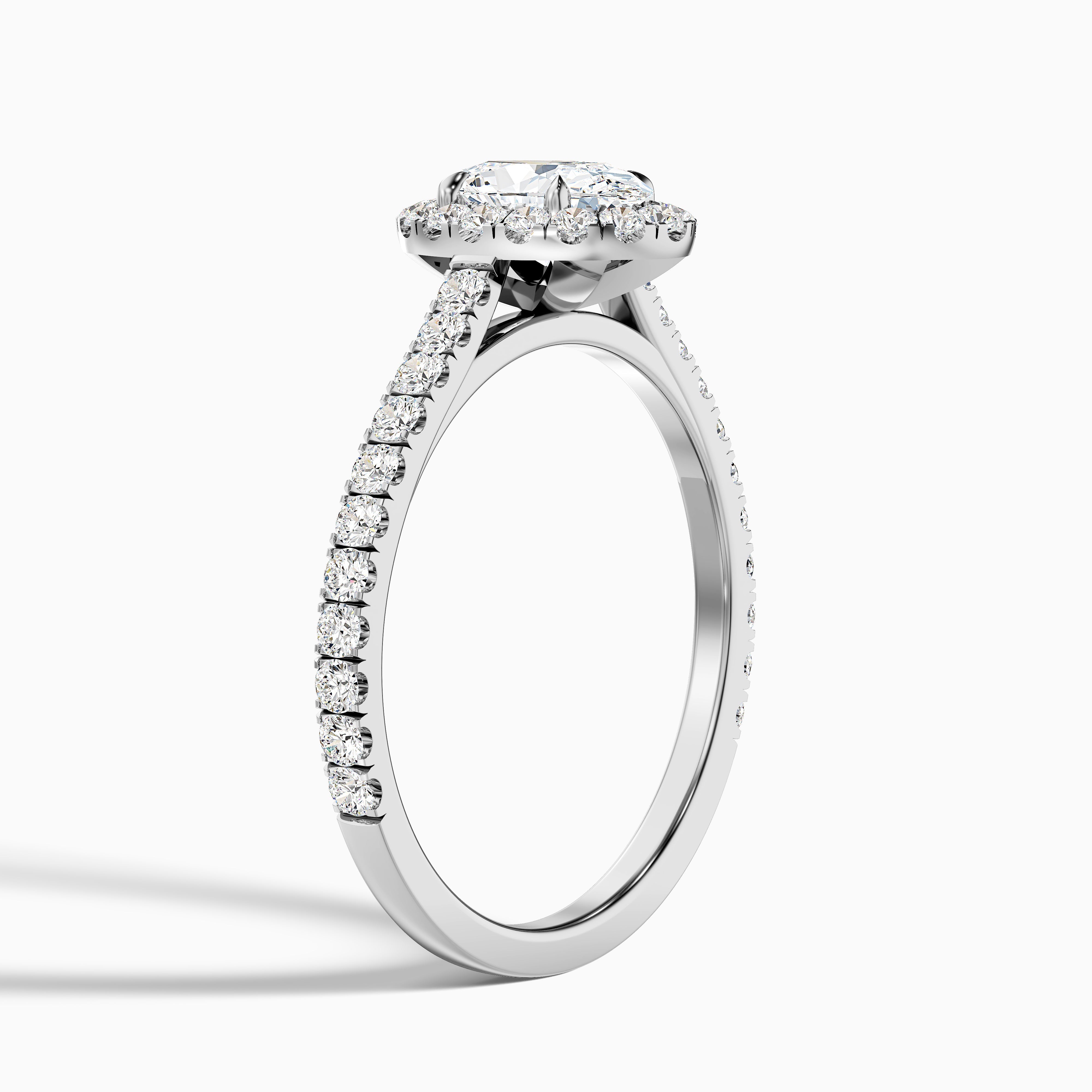 Danica Oval Pave Halo Moissanite Ring