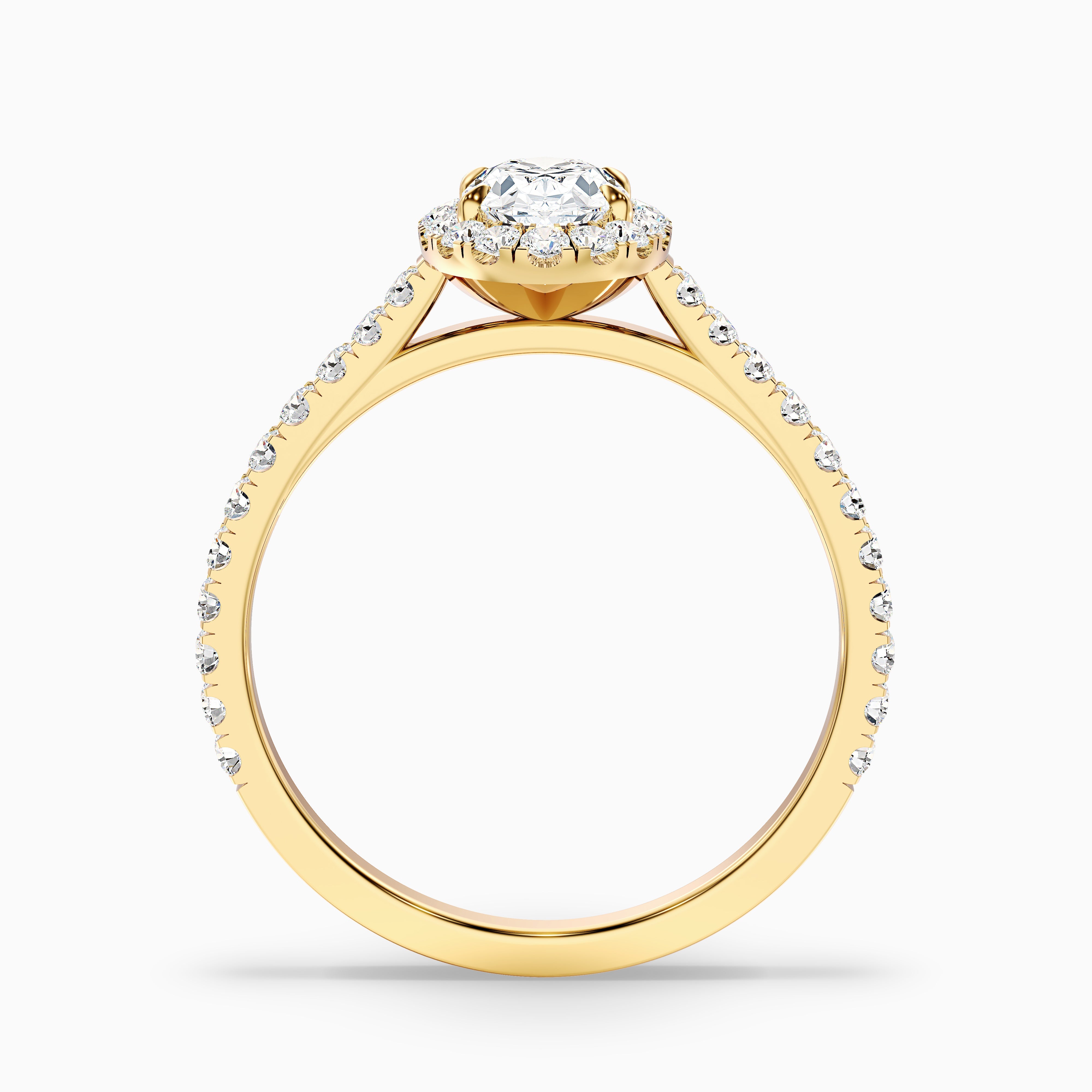 Danica Oval Pave Halo Lab Grown Diamond Ring