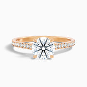 Darlene Round Side Stone Channel Set Moissanite Ring