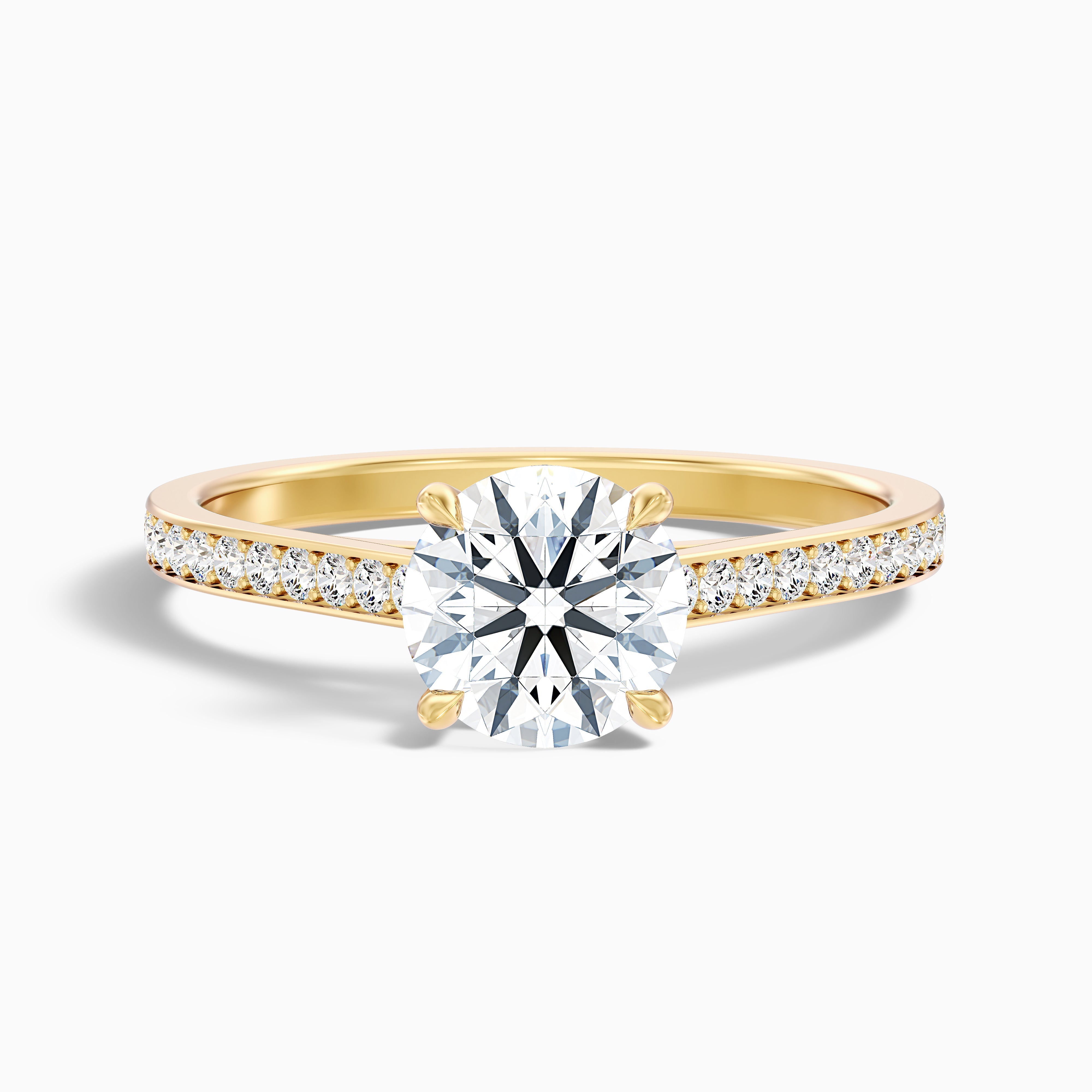 Darlene Round Side Stone Channel Set Moissanite Ring