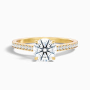 Darlene Round Side Stone Channel Set Lab Grown Diamond Ring