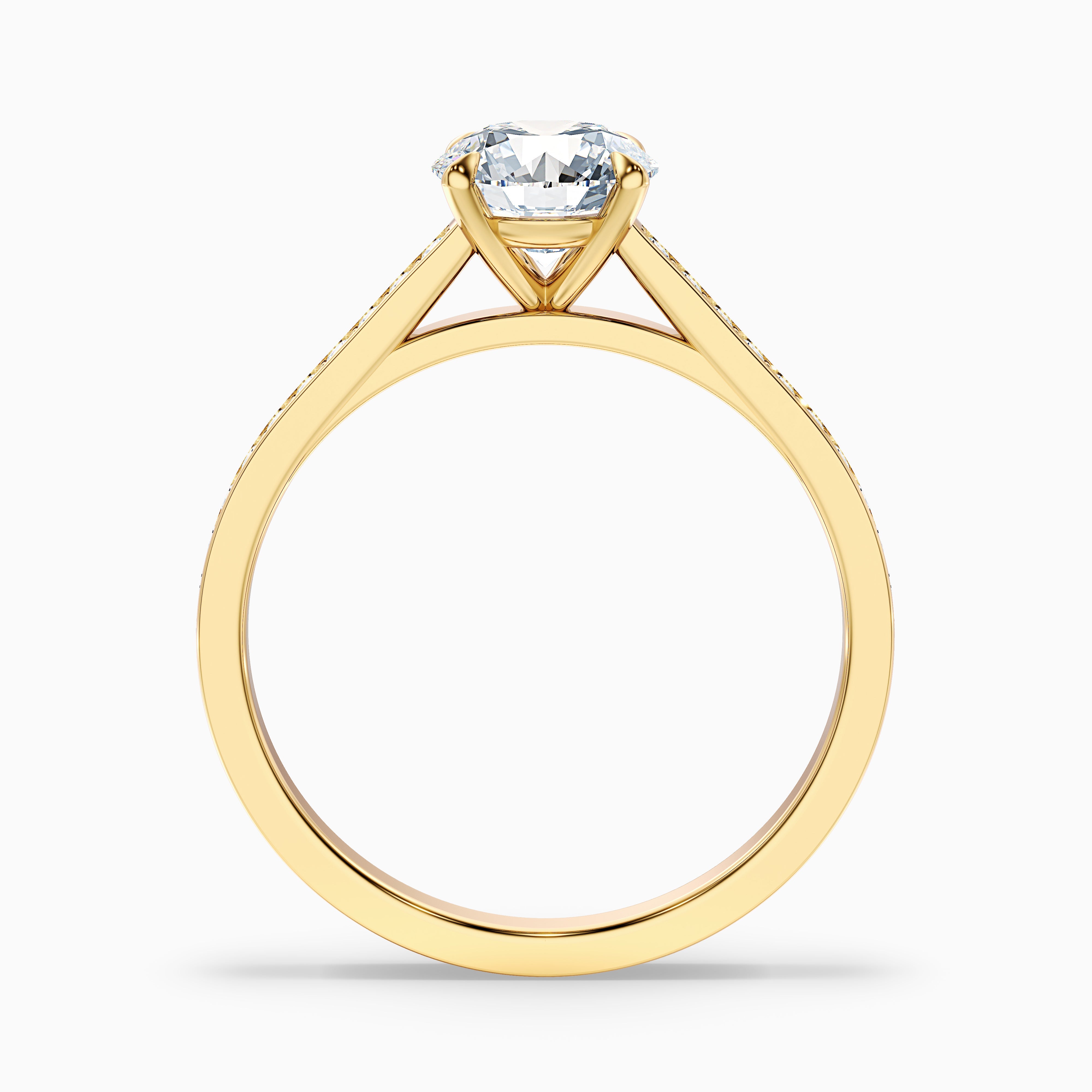 Darlene Round Side Stone Channel Set Moissanite Ring