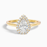 Delaney Pear Halo Lab Grown Diamond Ring