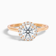 Elizabeth Round Halo Moissanite Promise Ring